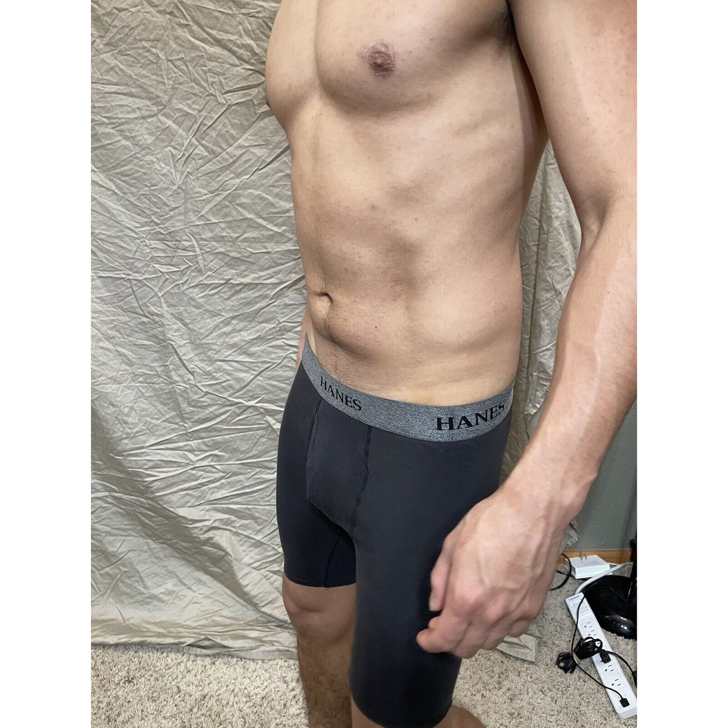 men's black hanes most comfortable medium boxer briefs