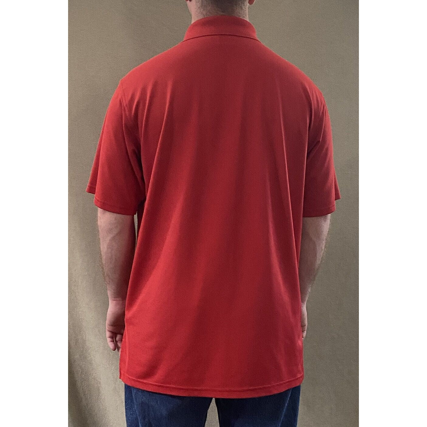Under Armour Men’s Large Red Polyester Stretch Golf Polo Shirt