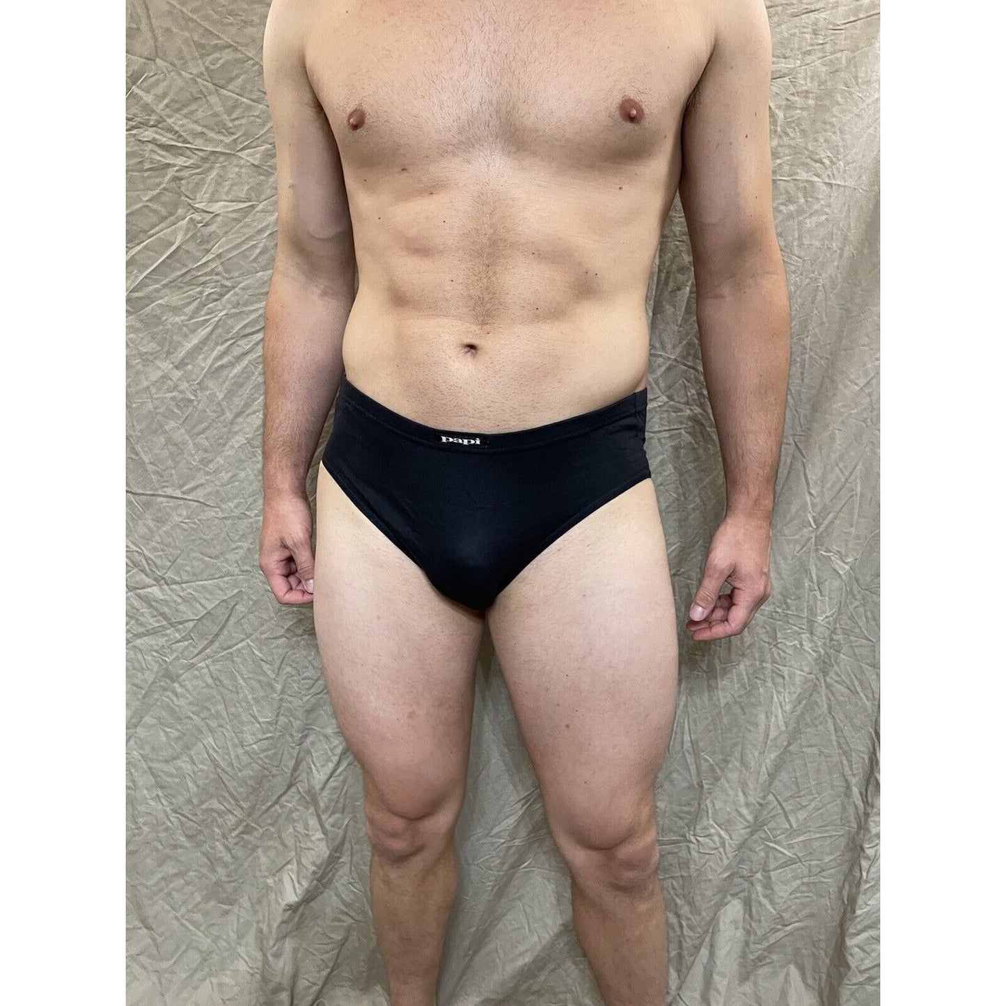 men's papi large black cotton brief