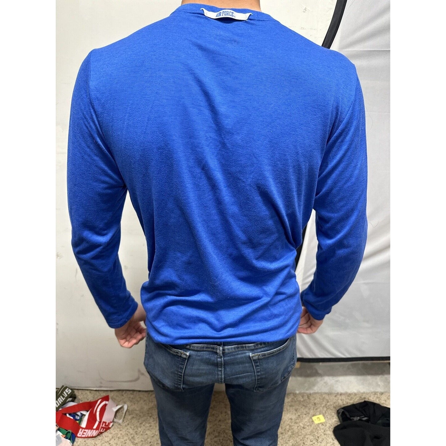 Men’s Long Sleeve USAFA Air Force Academy Boxing Blue Nike Shirt Small