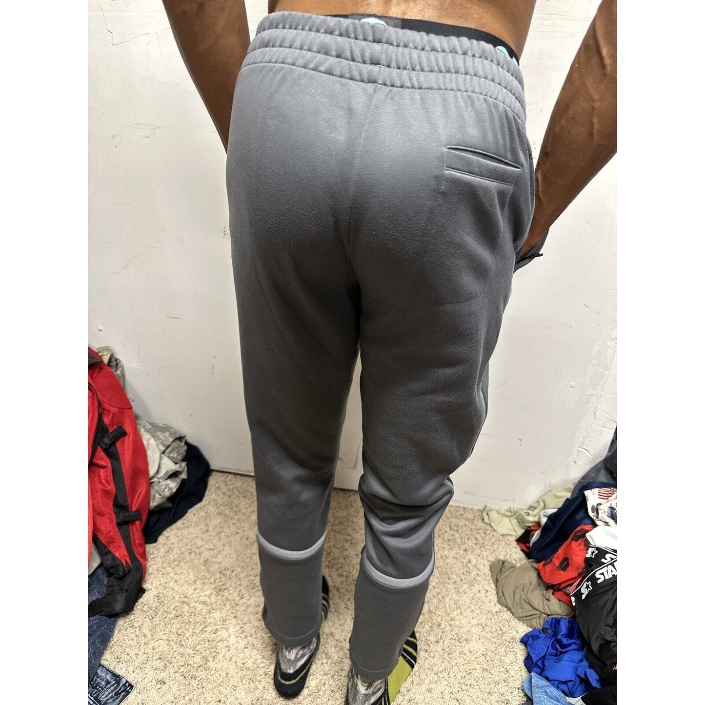 Men’s Adidas Gray Eagles Sweat Pants Fits Small Listed As Medium