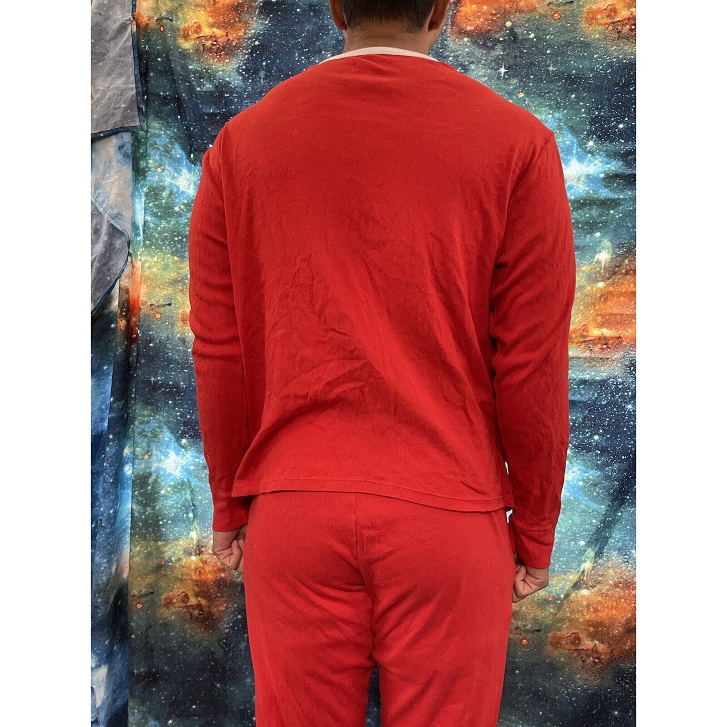 Santa Pajamas Top and Bottom Red Costume Lounge sleepwear XL