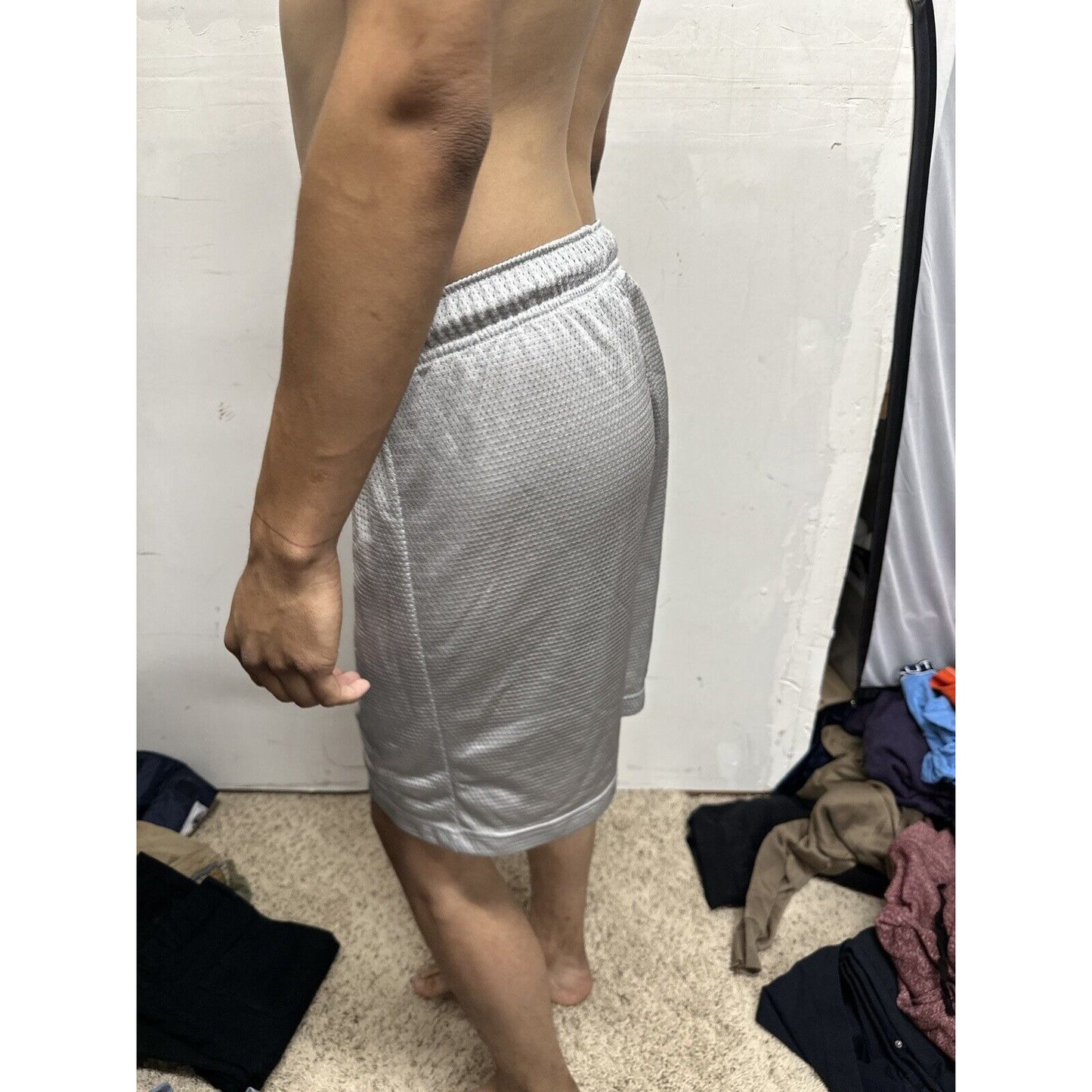 Men’s Pro Spirit Small Silver Athletic Shorts