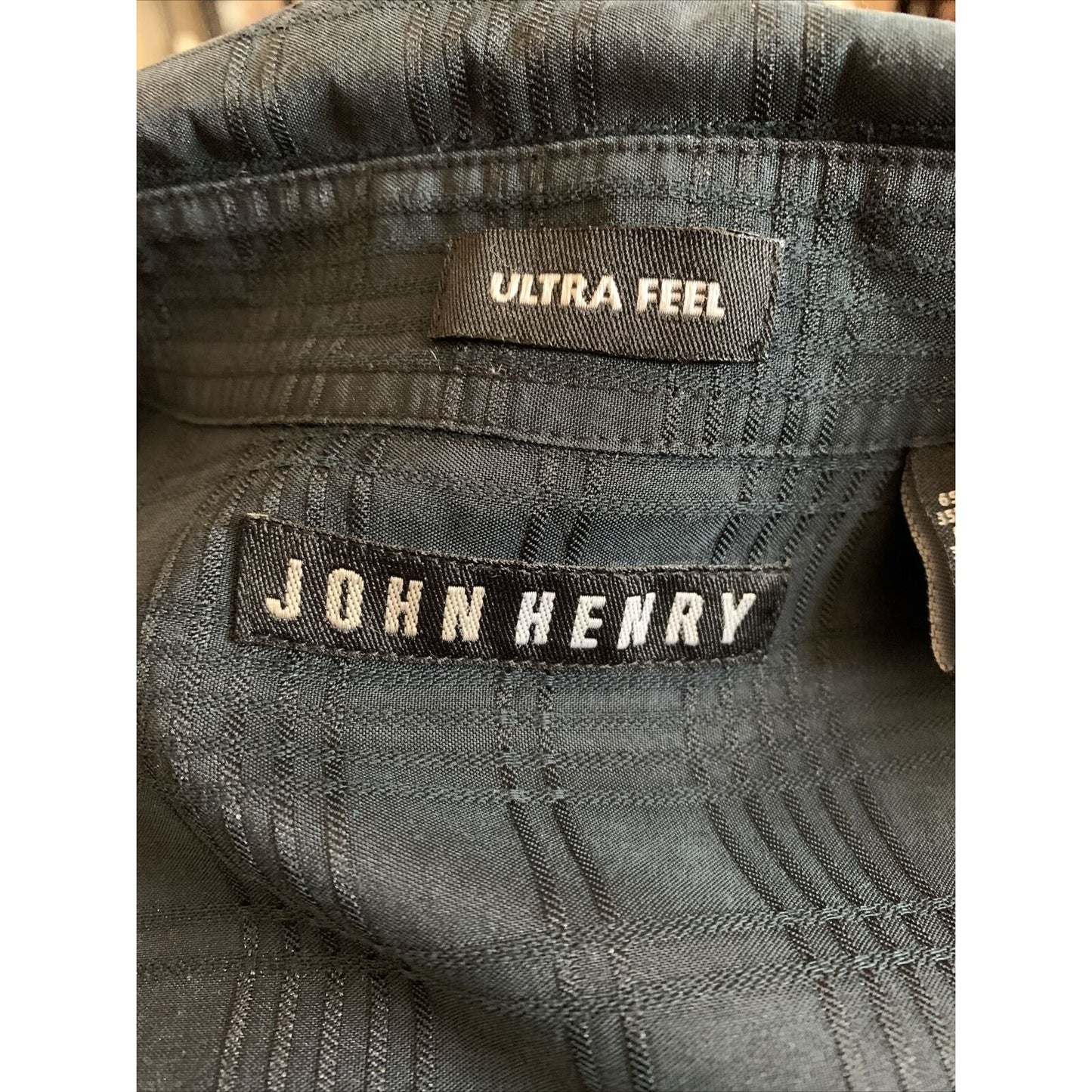 John Henry Ultra Feel Medium Black 65% Modal 35% Poly Blend Casual Men's Shirt
