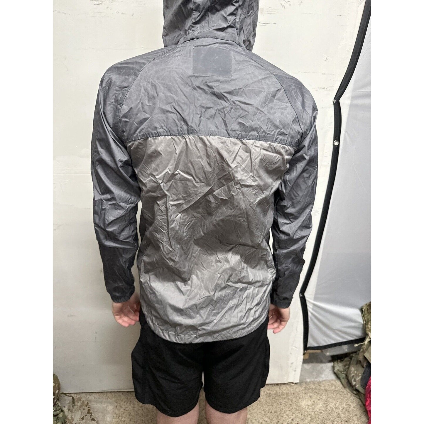 Men’s Gray Medium Tavik Modern Beach Culture Full Zip Hoodie Wind Breaker Nylon