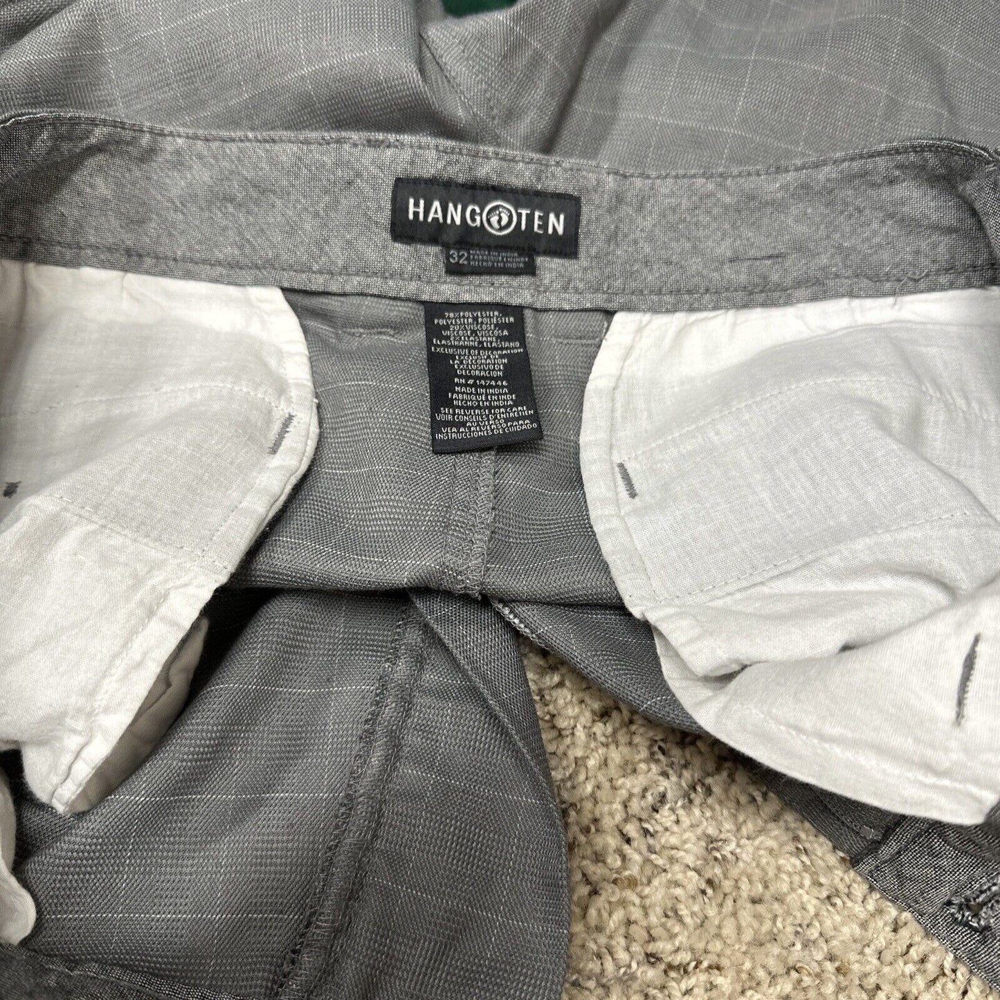 Men’s Hang Ten Plaid Gray Size 32 Shorts
