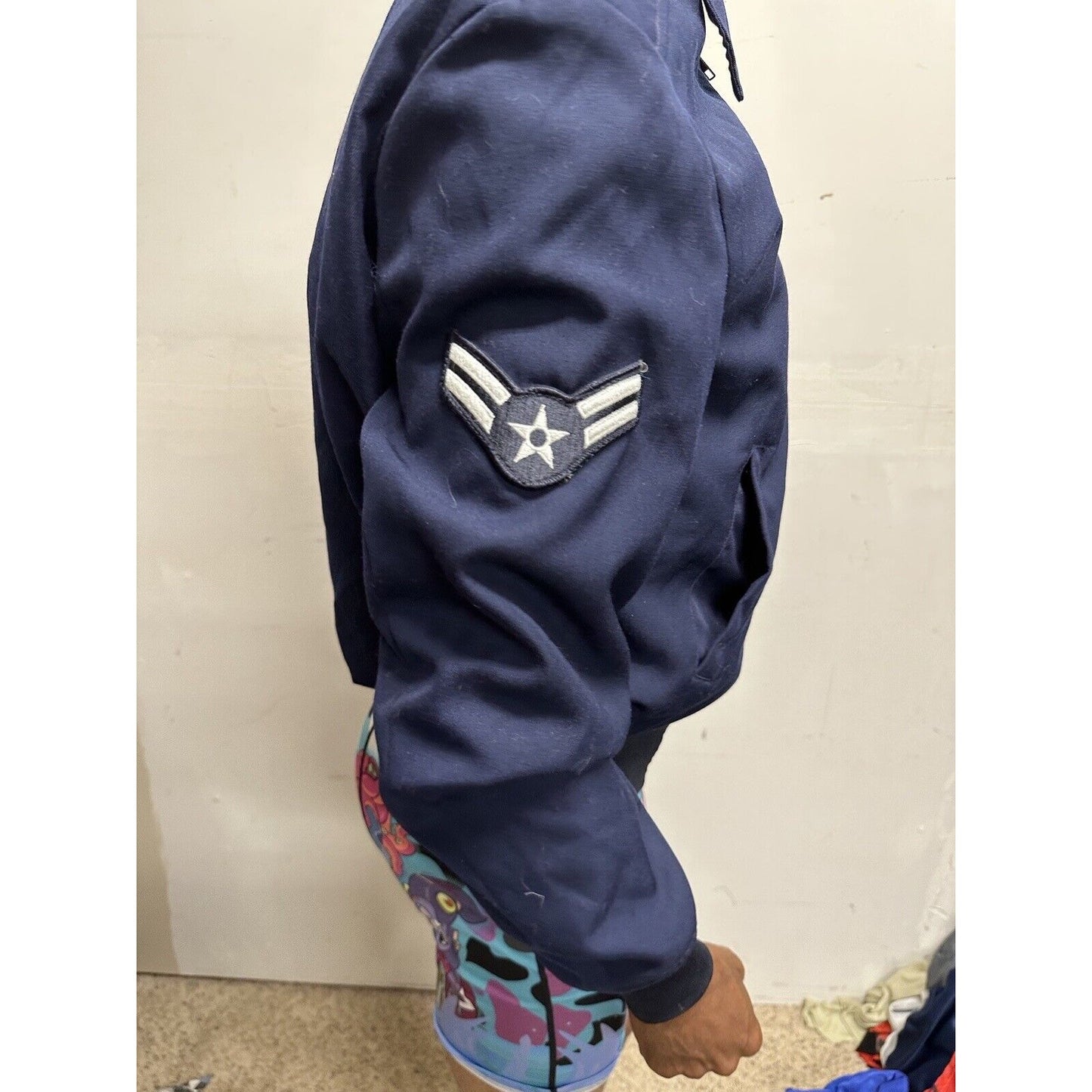 Men’s USAF Jacket 38R With Lining Blues Coat With Rank Sewed On