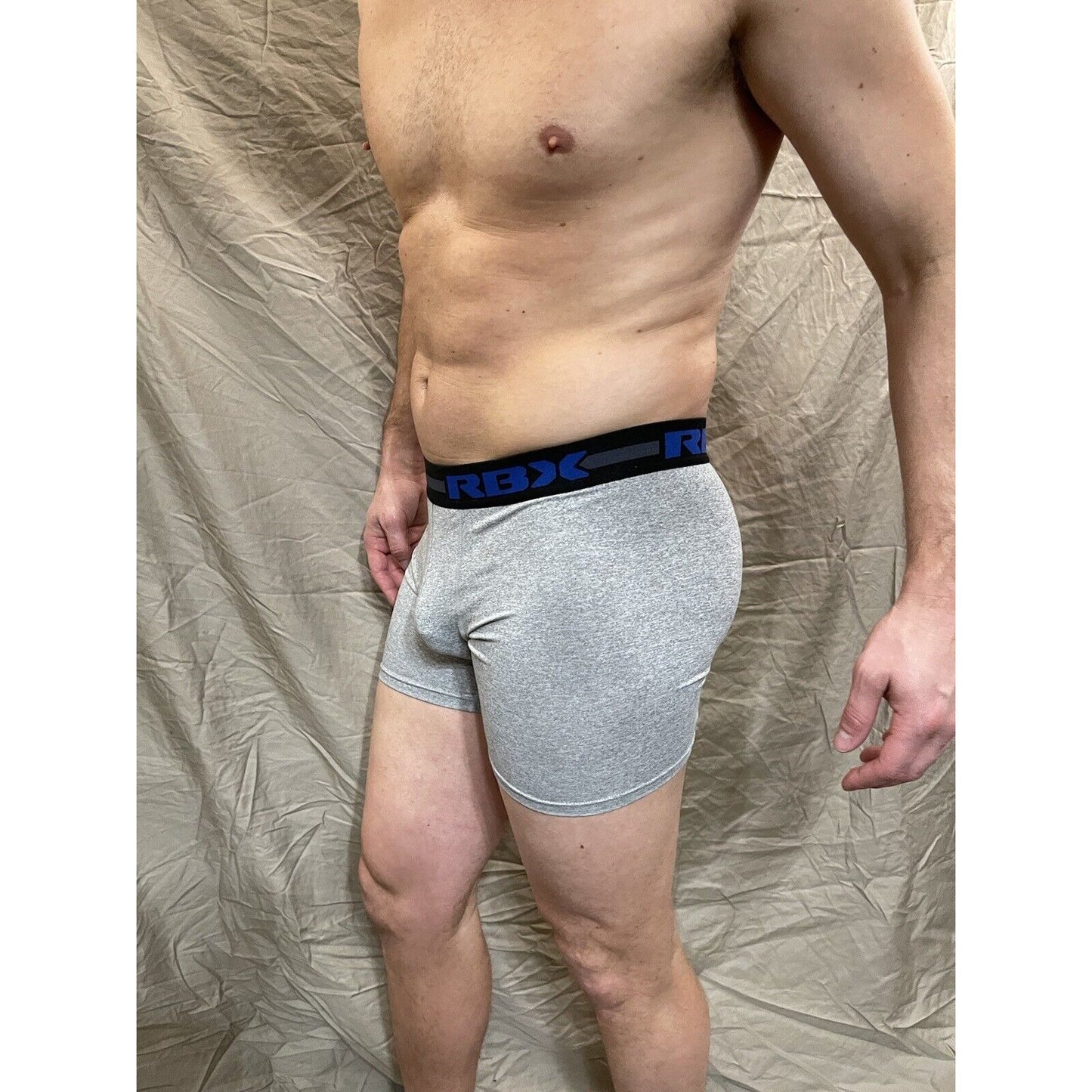 Men's RBX active gray compression shorts medium