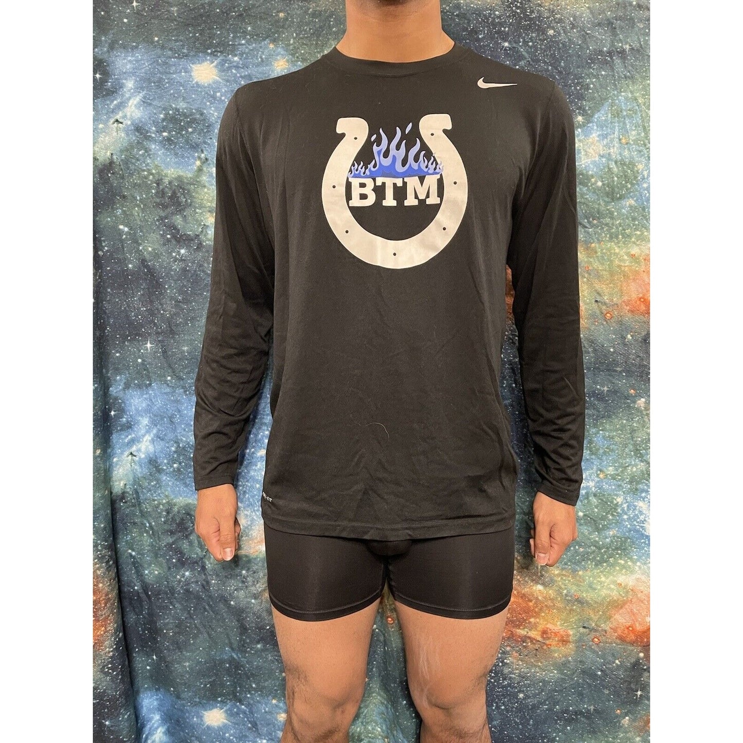 Men’s Black Large Black Long Sleeve Nike Dri-Fit BTM