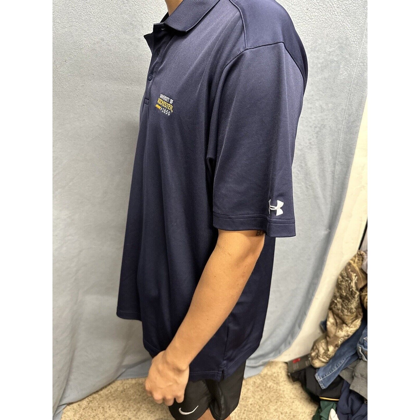 Men’s Dark blue XL Under Armour Loose Polo Shirt University Of Rochester 1850