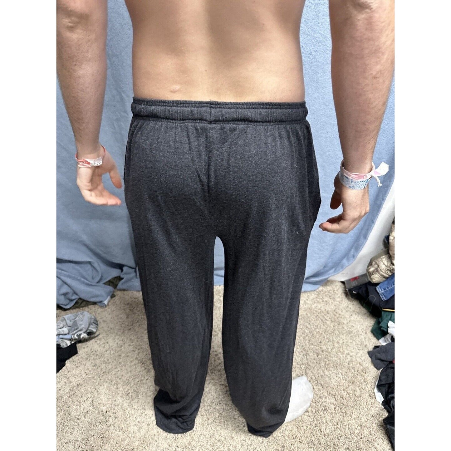 Men’s Large Batman Dark Gray Lounge Pants Sleep Wear With Pockets Large