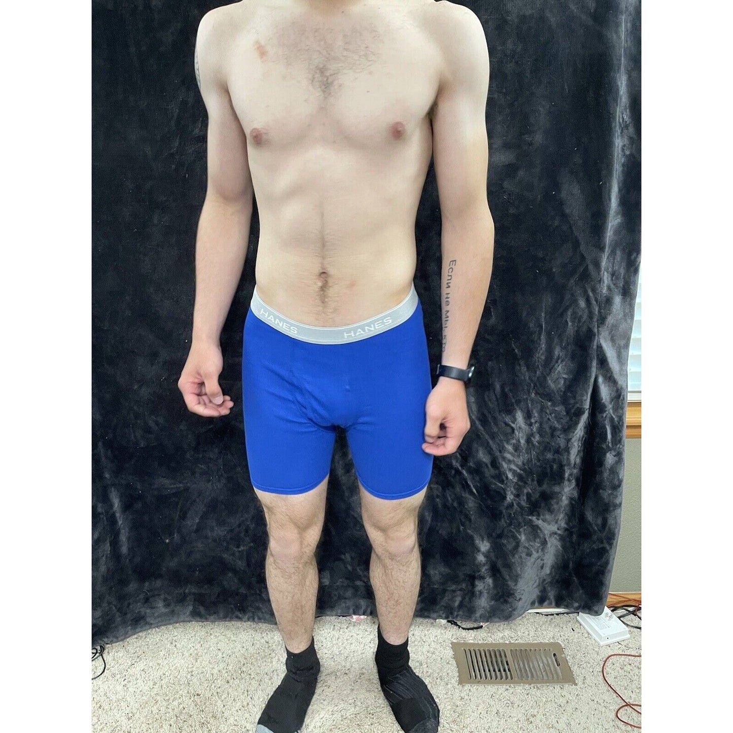 Men’s Royal Blue Medium Hanes Boxer Briefs New