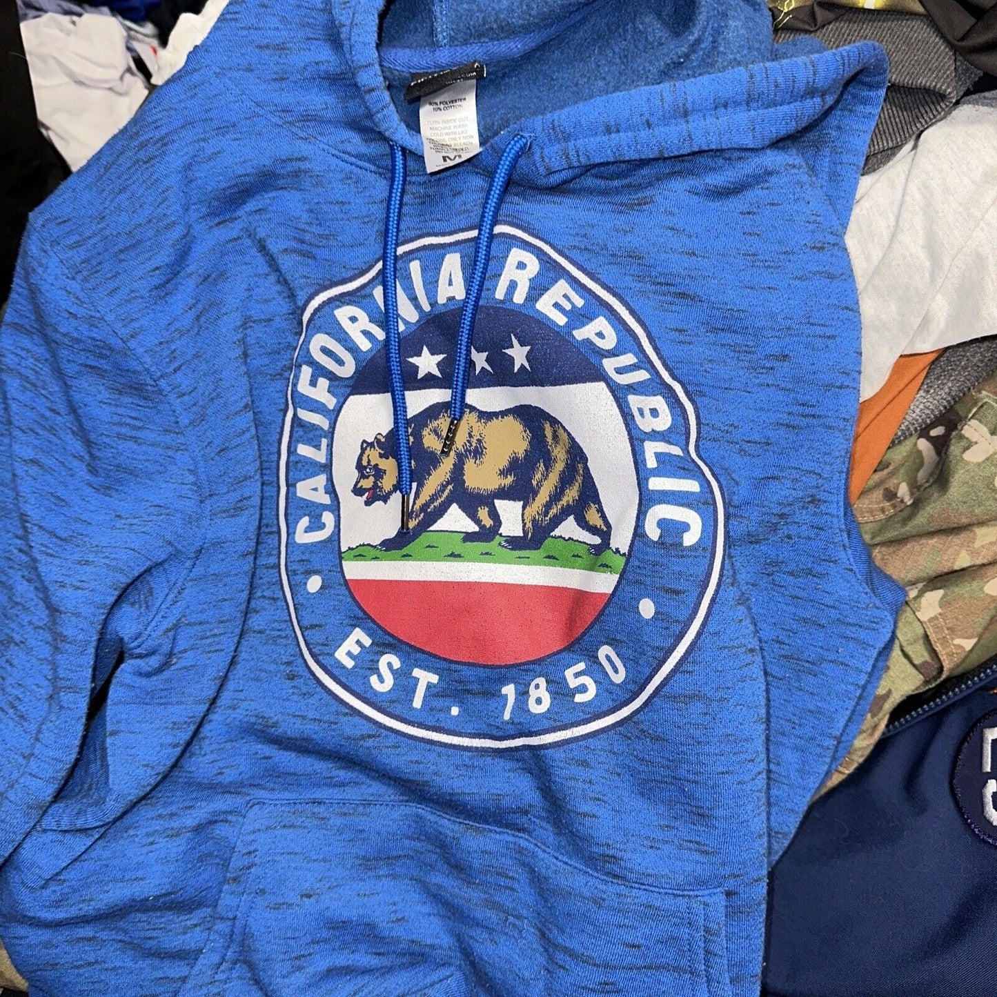 Men’s Medium Fifth Sun California Republic Blue Pullover Hoodie