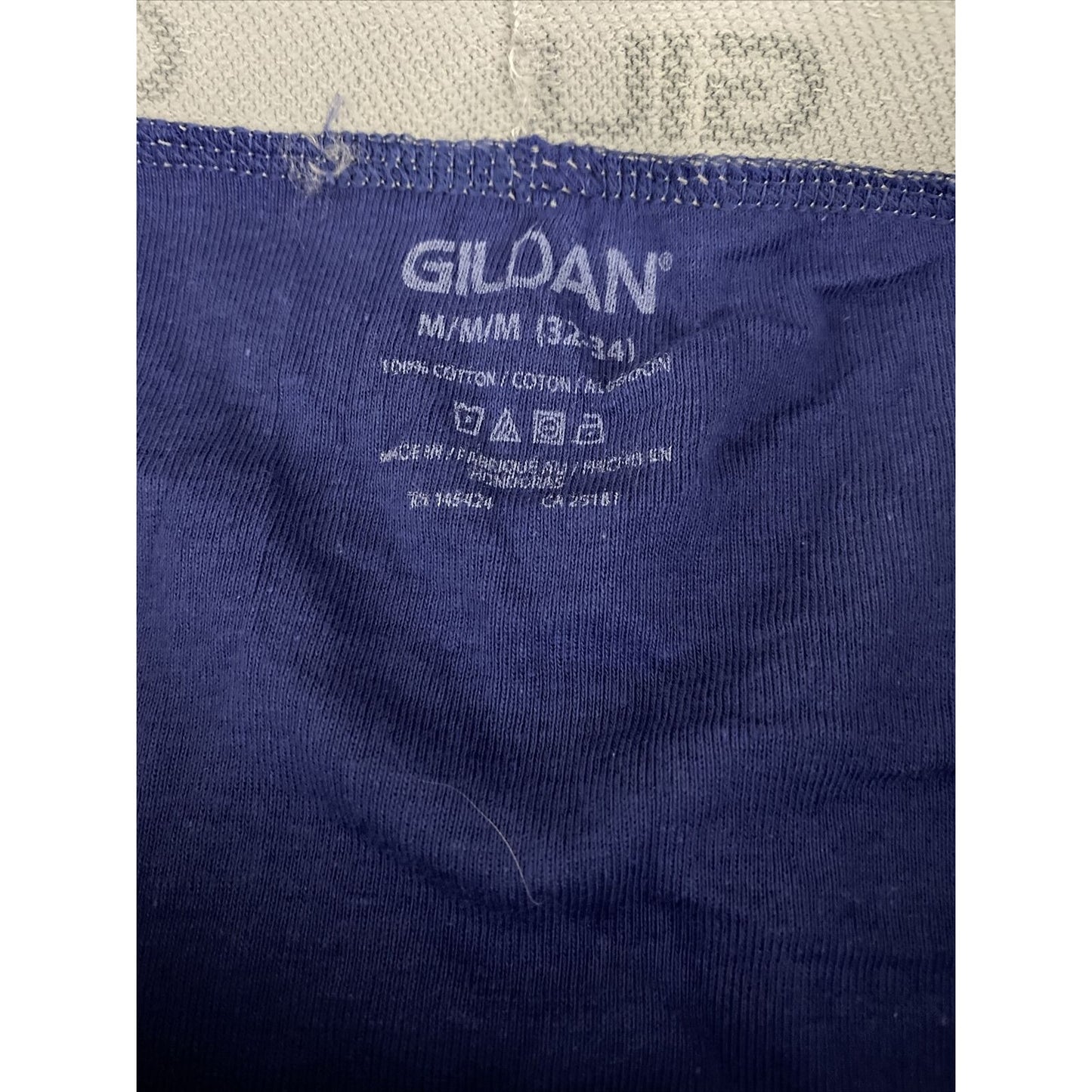 Gildan Men’s Medium Indigo Blue 100% Cotton Boxer Briefs (1 Pair) New
