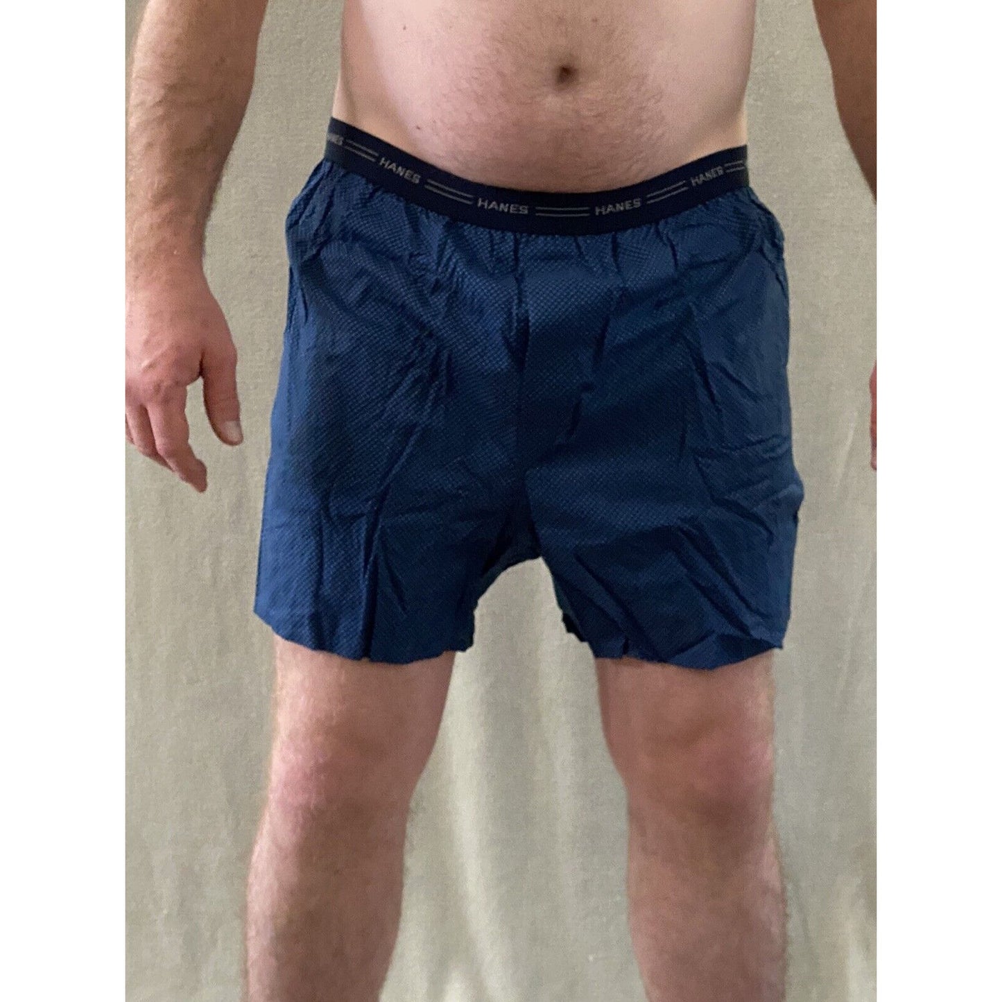 Hanes Men’s XL Blue Polkadots Cotton Boxer Shorts