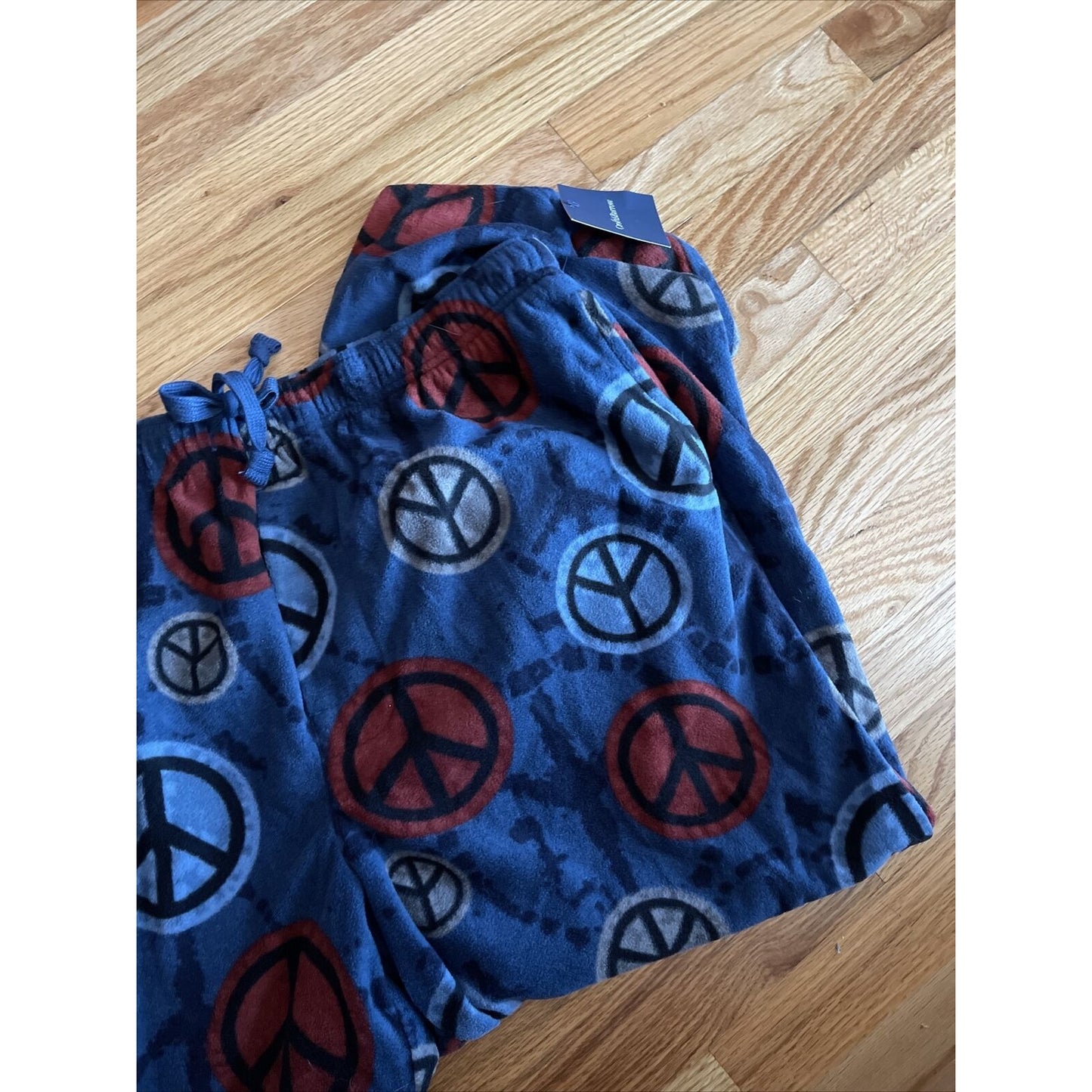 Croft and Borrow Men's Peace Symbol flannel lounge pants pajamas XL
