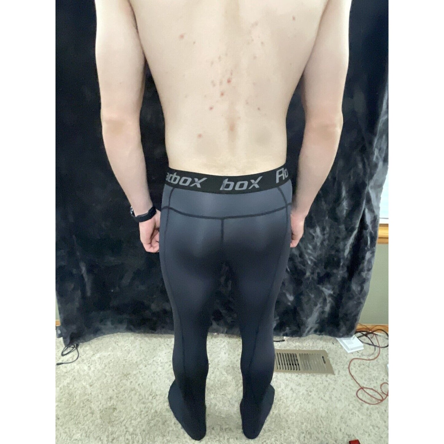 Men’s Roacbox Black Medium Base Layer Leggings Pants