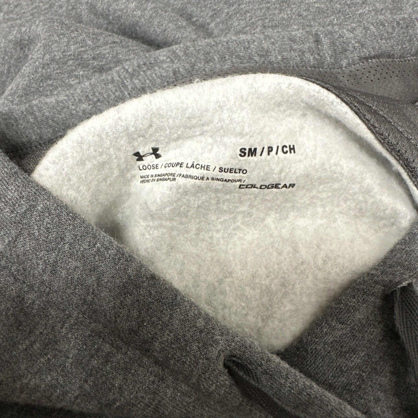Men’s Gray OC Lacrosse Under Armour Loose Cold Gear Small Hoodie