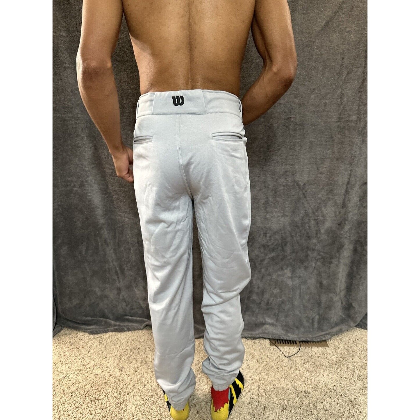Men’s Gray Wilson Large Baseball Pants