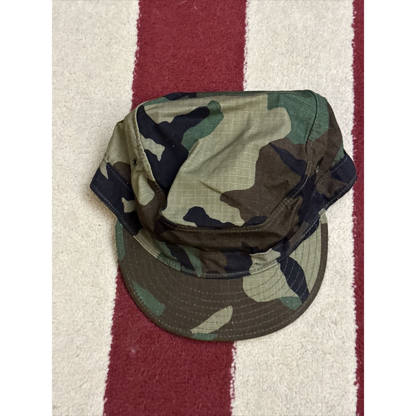 military cap hat cover BDU battle dress uniform camo 7 1/2
