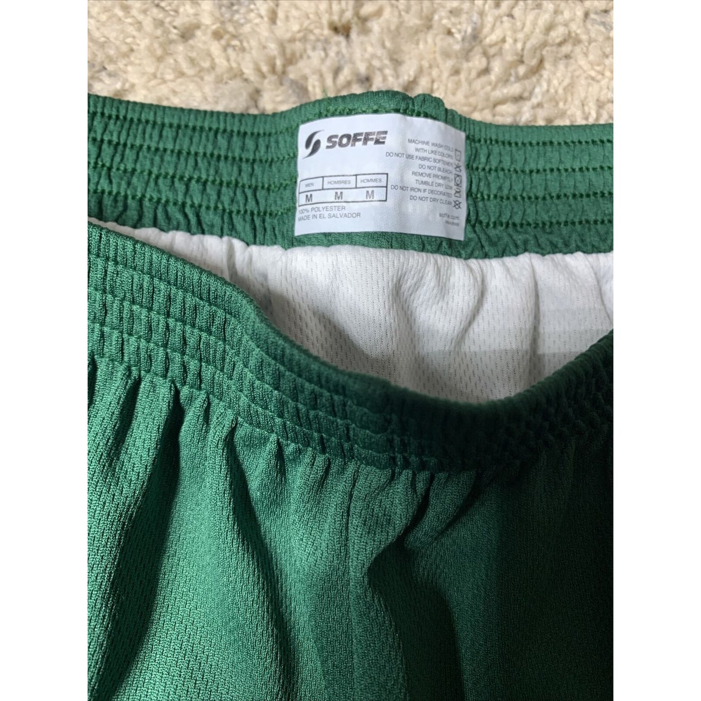 Dark Green Nylon Mini Mesh Shorts by Soffe - Men's Medium