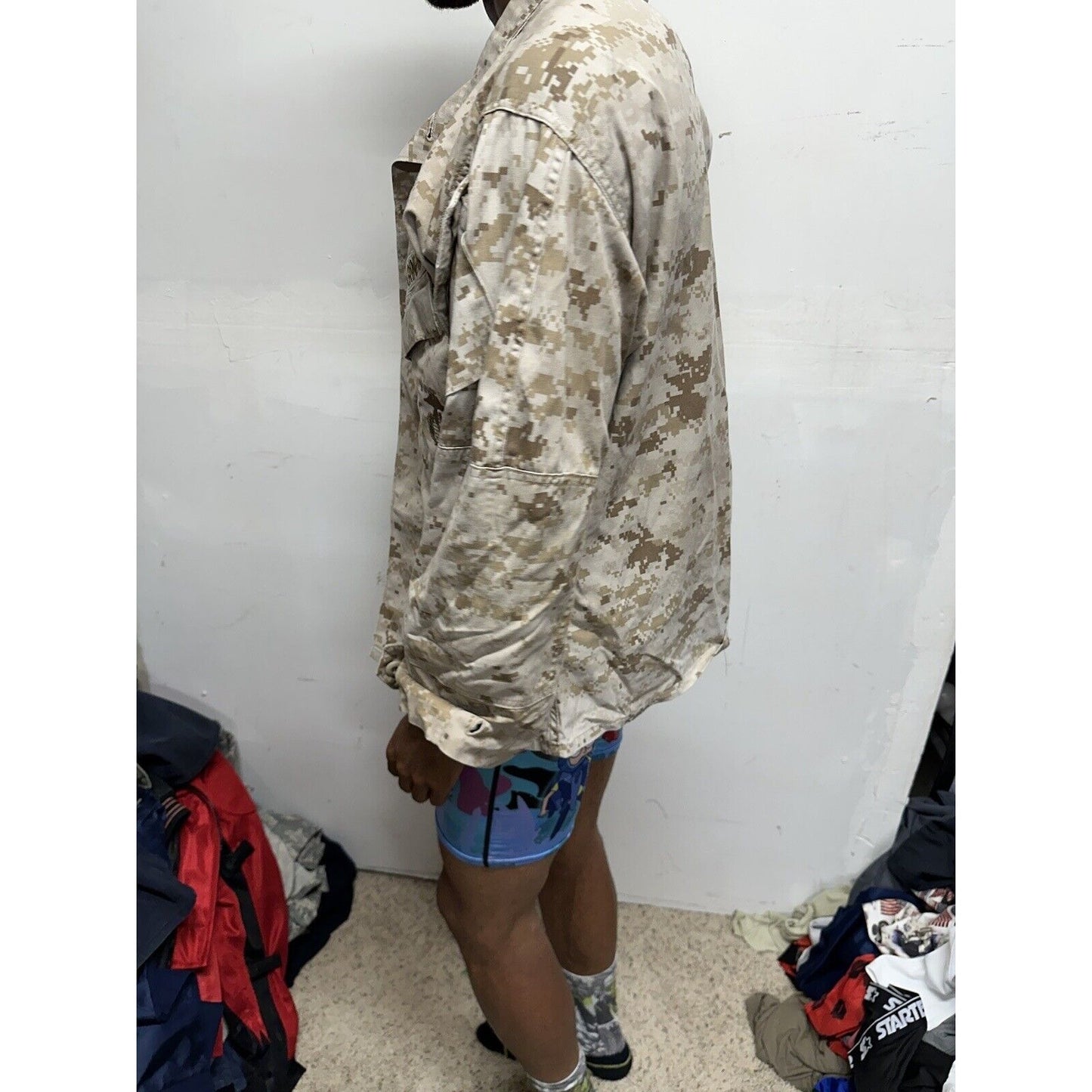 Men’s Medium Short Usmc Marines Blouse Top Uniform Desert Marpat