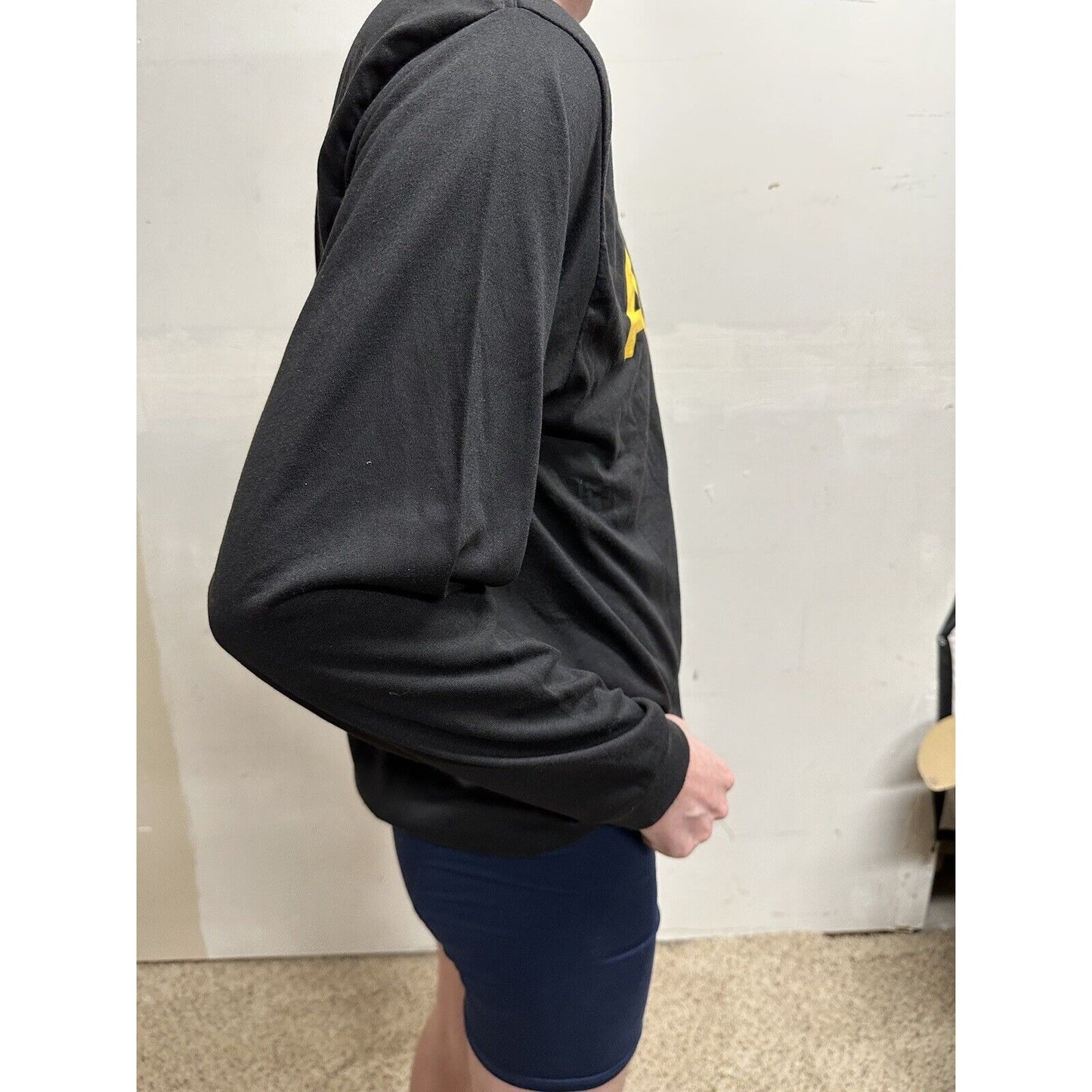 army physical fitness uniform medium long sleeve black poly APFU