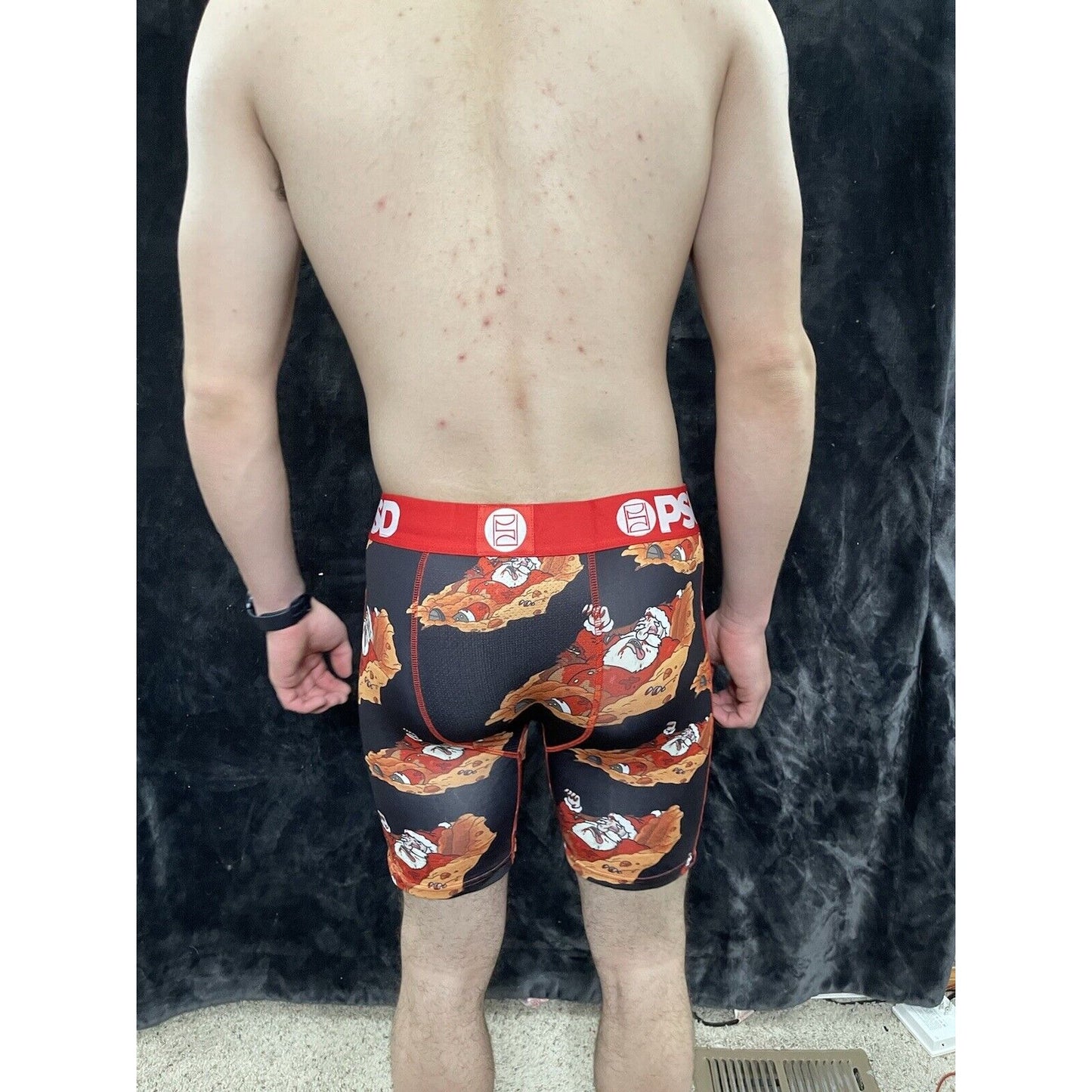 PSD Underwear Rick and Morty Santa Men's Boxer Briefs Large Red