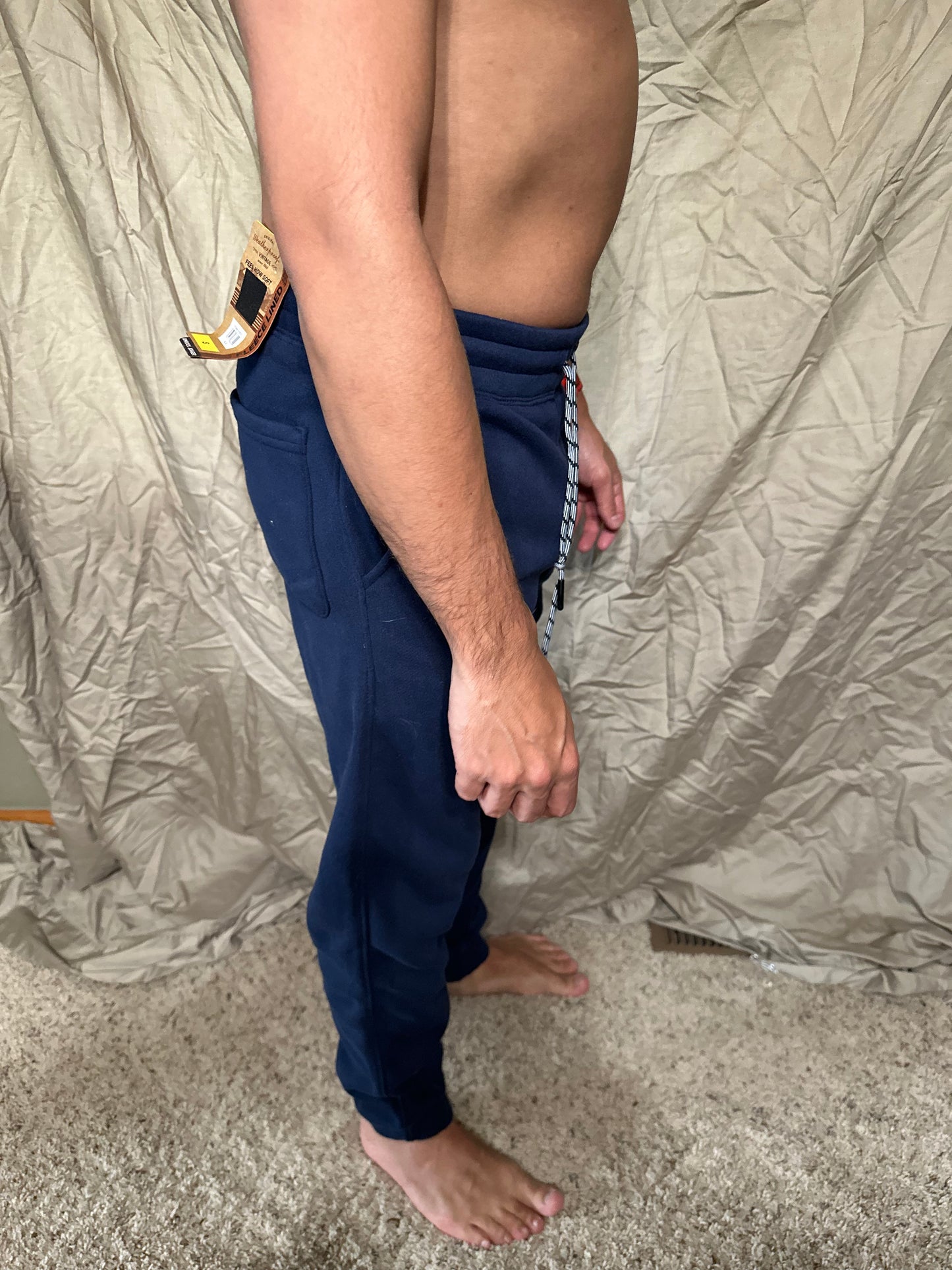 Men’s small navy blue weatherproof vintage rimrock jogger fleece lined sweat pants new with tags