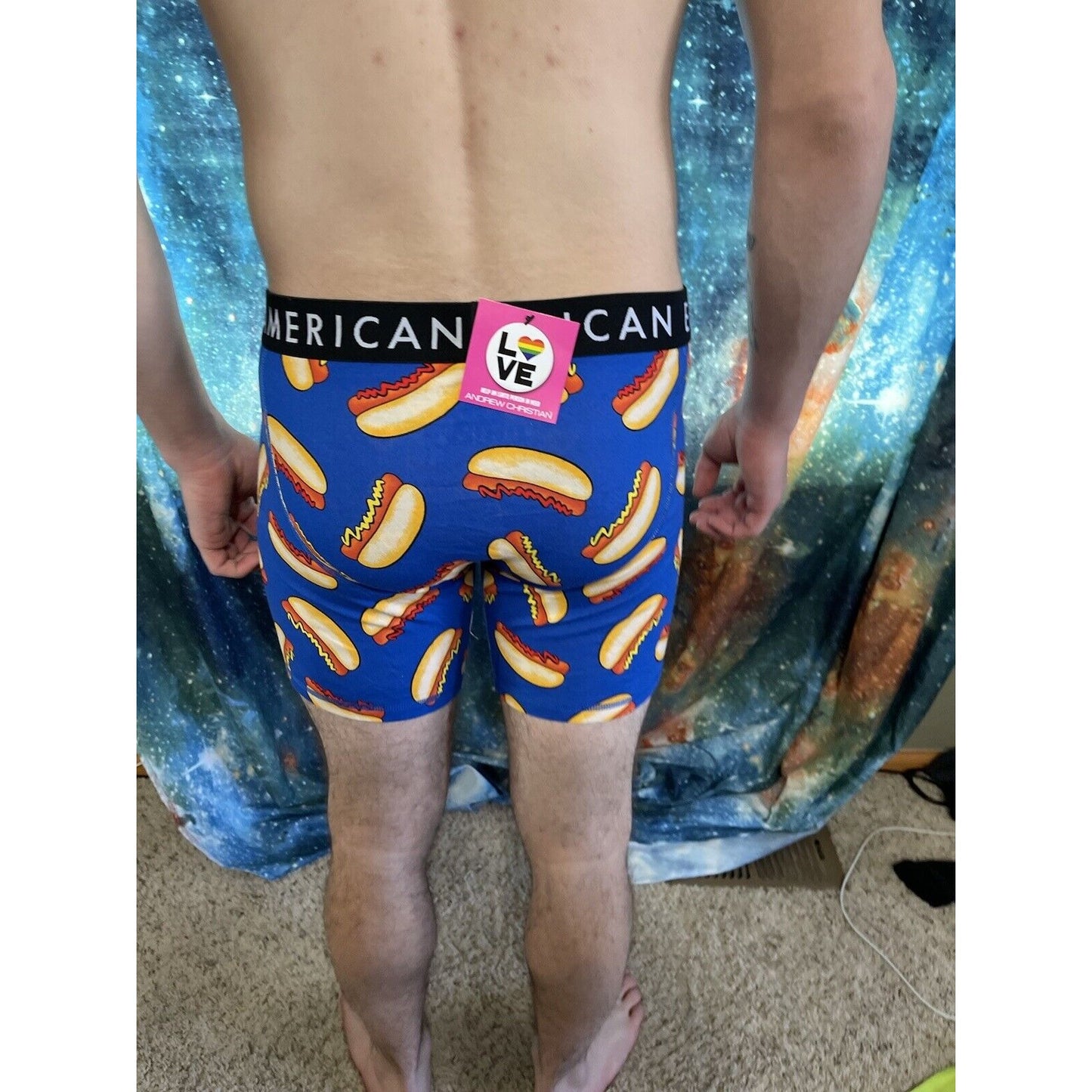 men's large american eagle hot dog compression shorts new and unworn