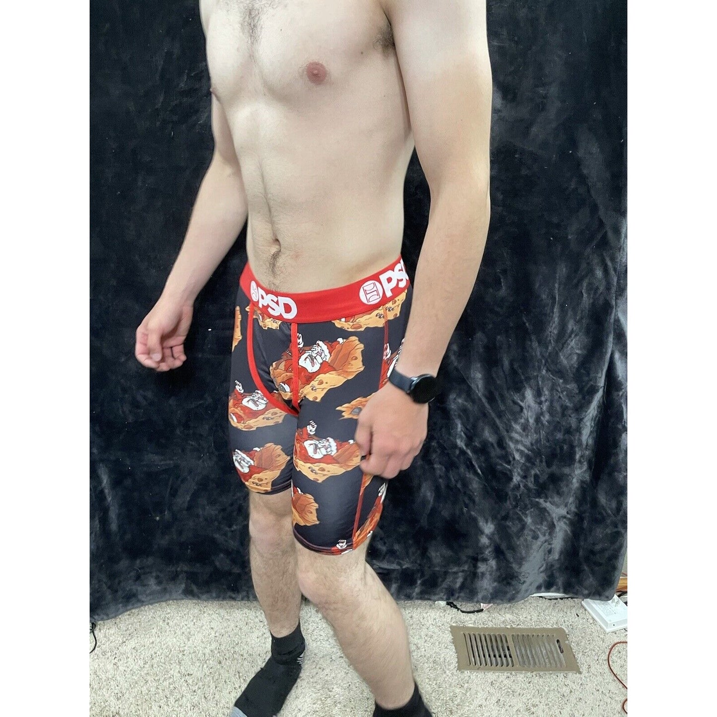PSD Underwear Rick and Morty Santa Men's Boxer Briefs Large Red