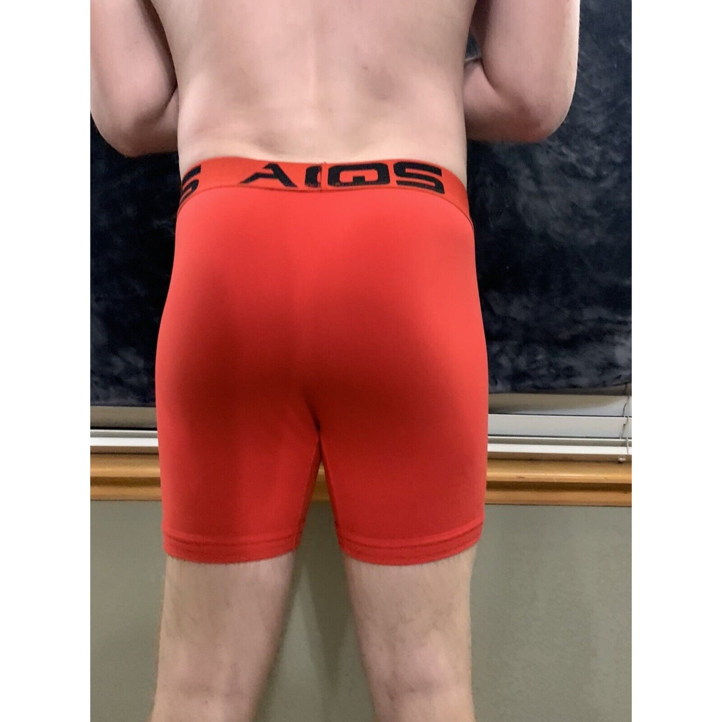 AQS Men’s XL Red Boxer Briefs Poly Lycra