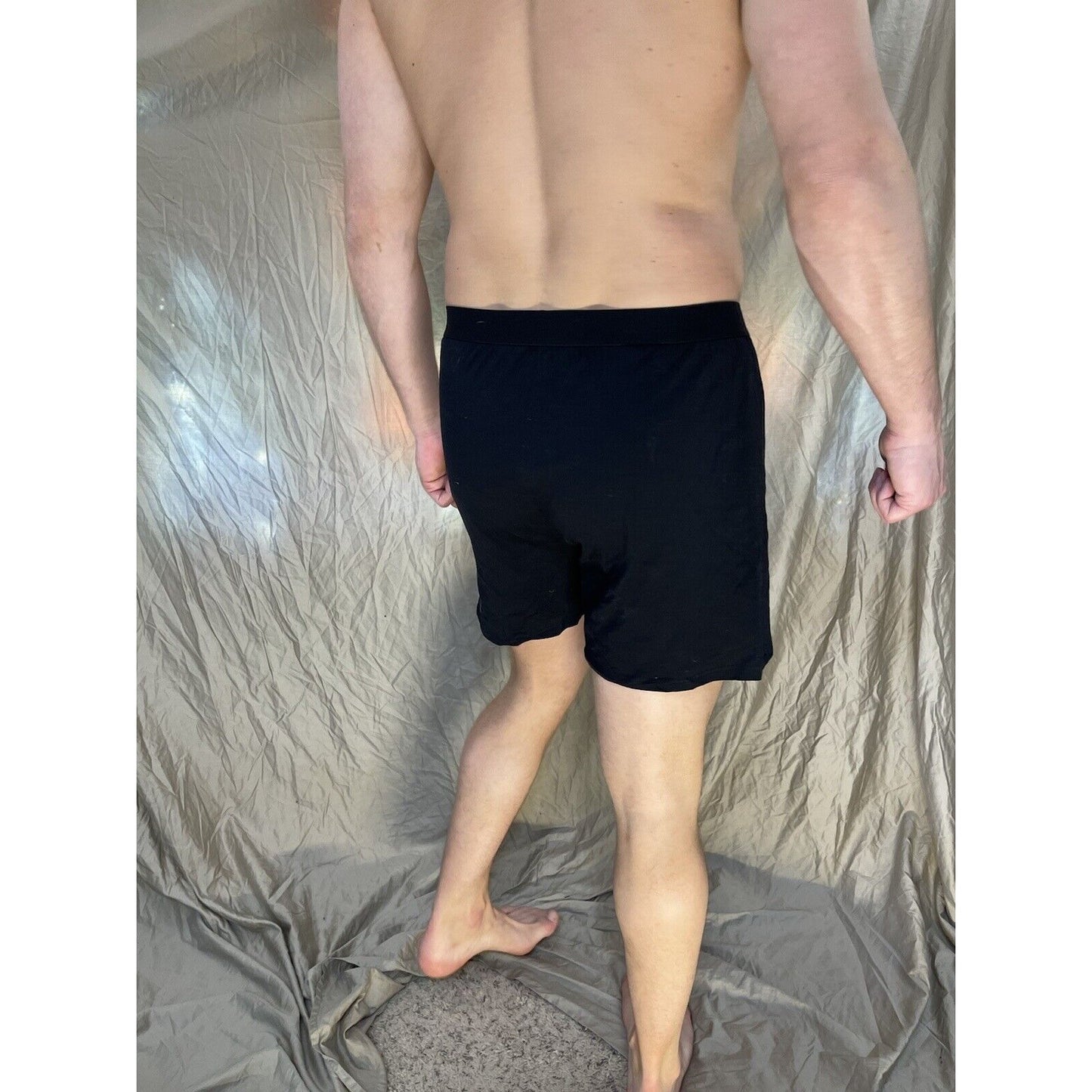 men's black innersy cotton blxer shorts knit boxer Medium