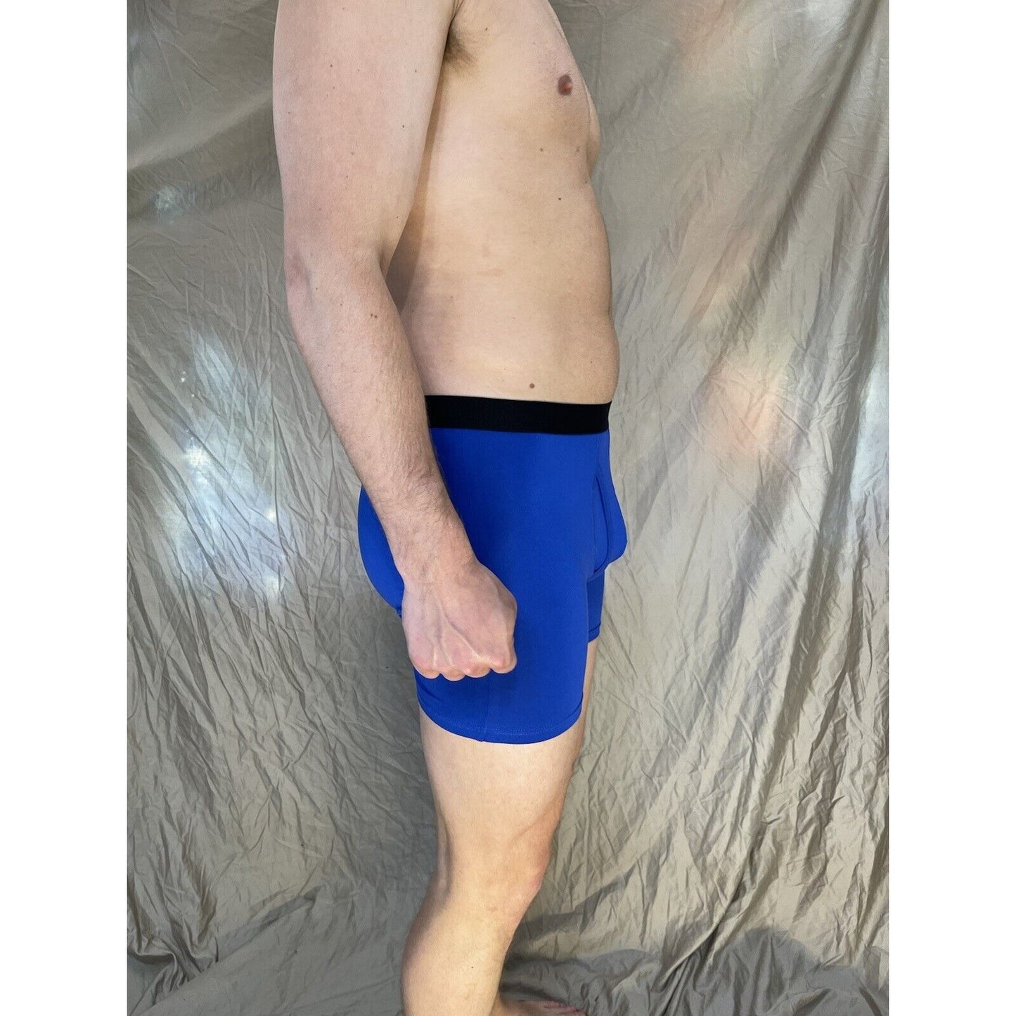 men's blue innersy weekly medium 5% spandex boxer brief