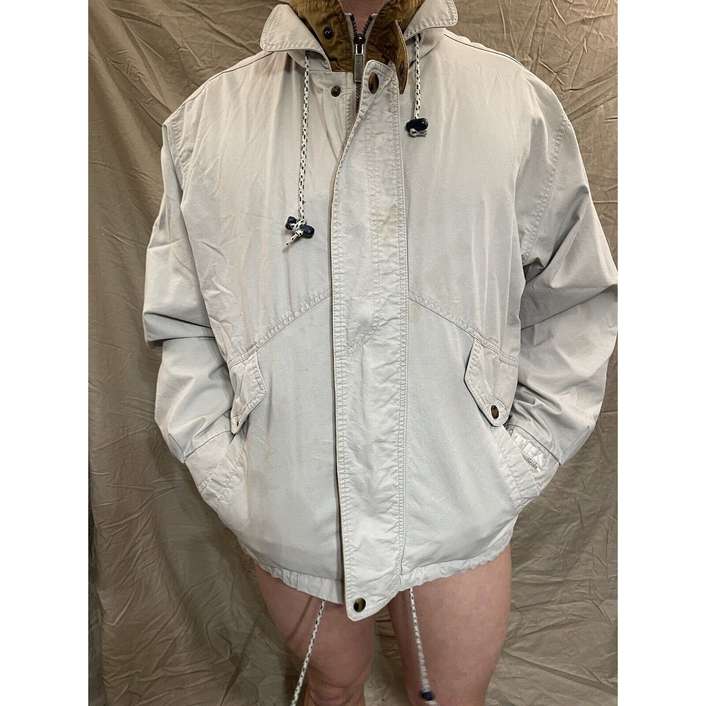 Men's Swingster Large light gray full zip jacket