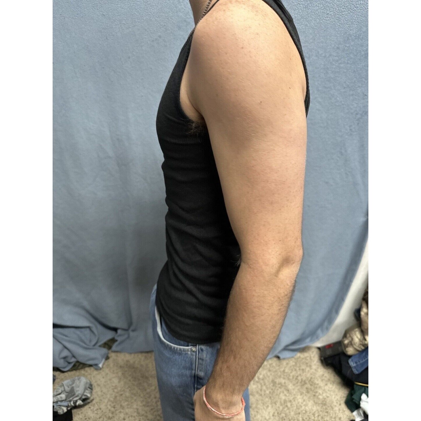 Men’s Black Medium Spyder Tank Top Muscle Shirt