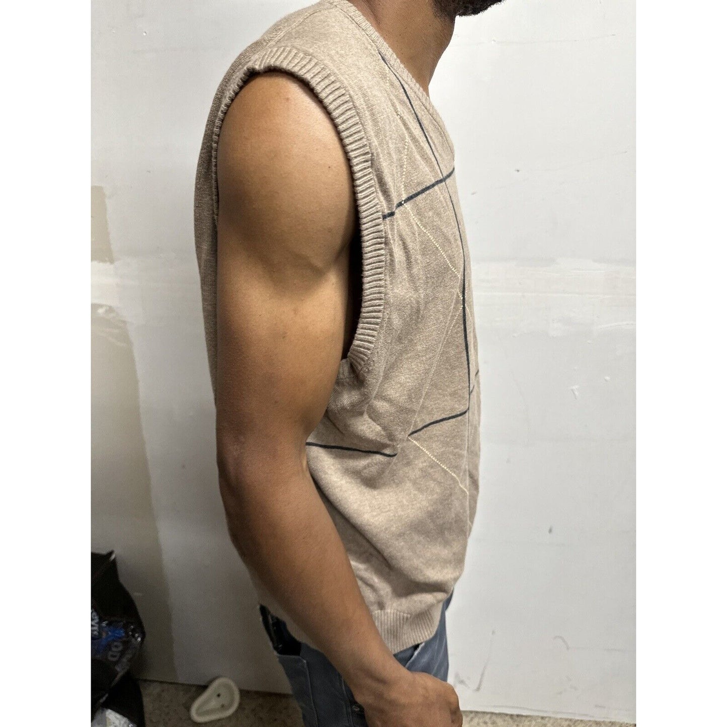 Men’s Dockers Sleeveless XL Tan Sweater