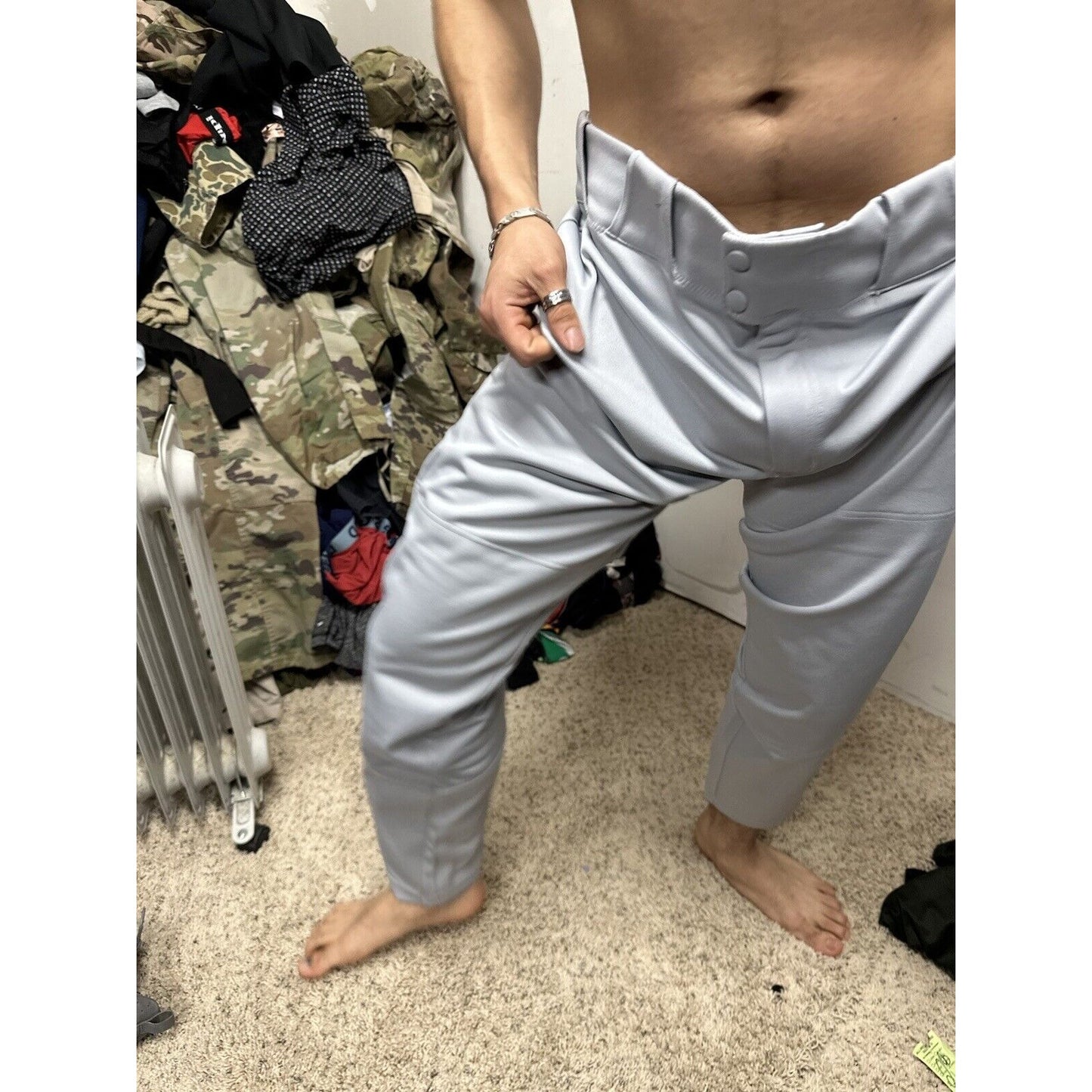 Men’s Gray Team Nike Baseball Pants Size Large