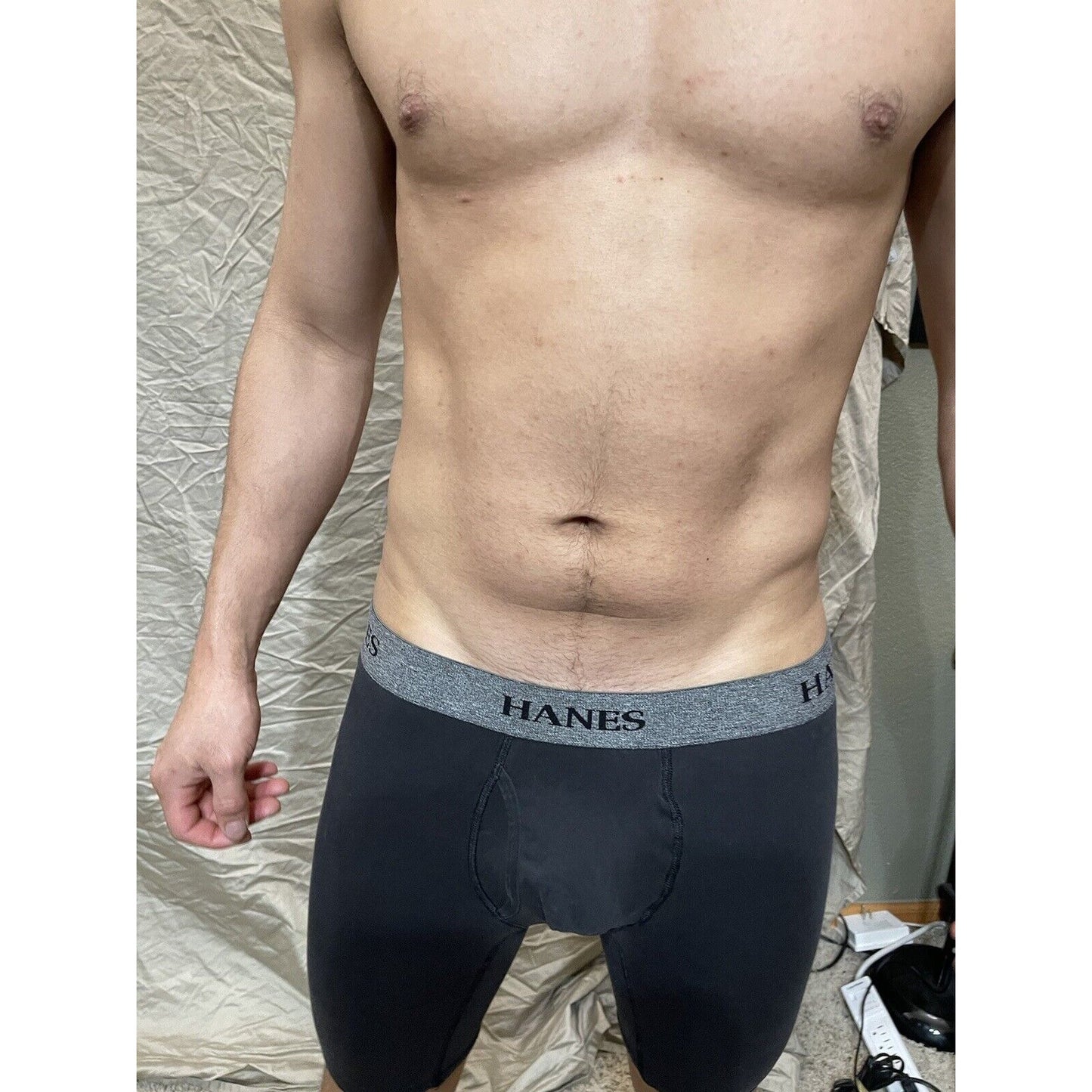 men's black hanes most comfortable medium boxer briefs