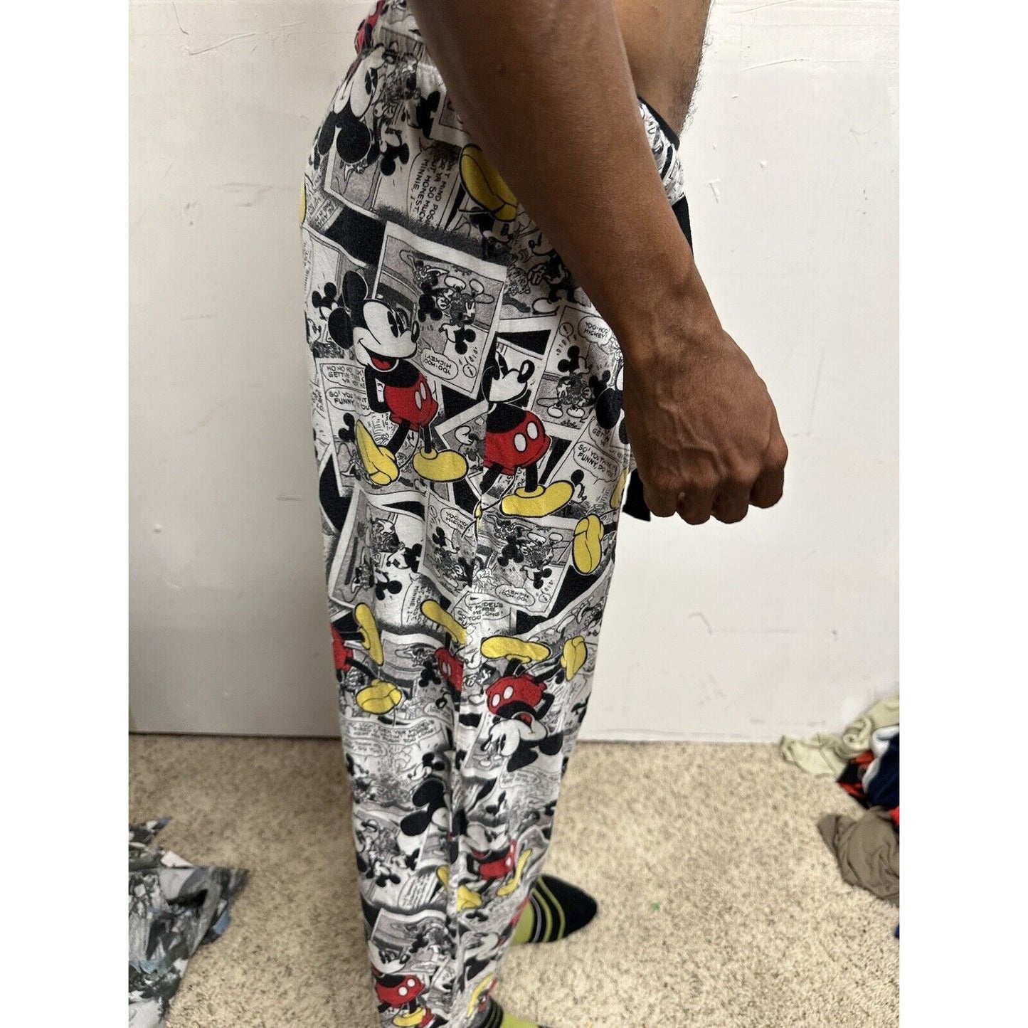 Boys Disney Large 12-14 Mickey Mouse Sleepwear Pajama Bottoms No Pockets