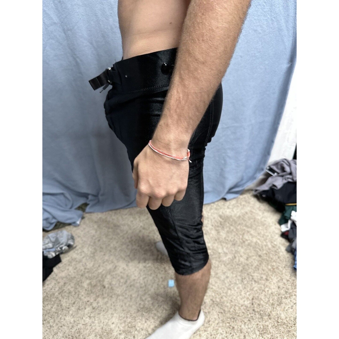 Men’s Black XL 34-36 Polyester Football Pants