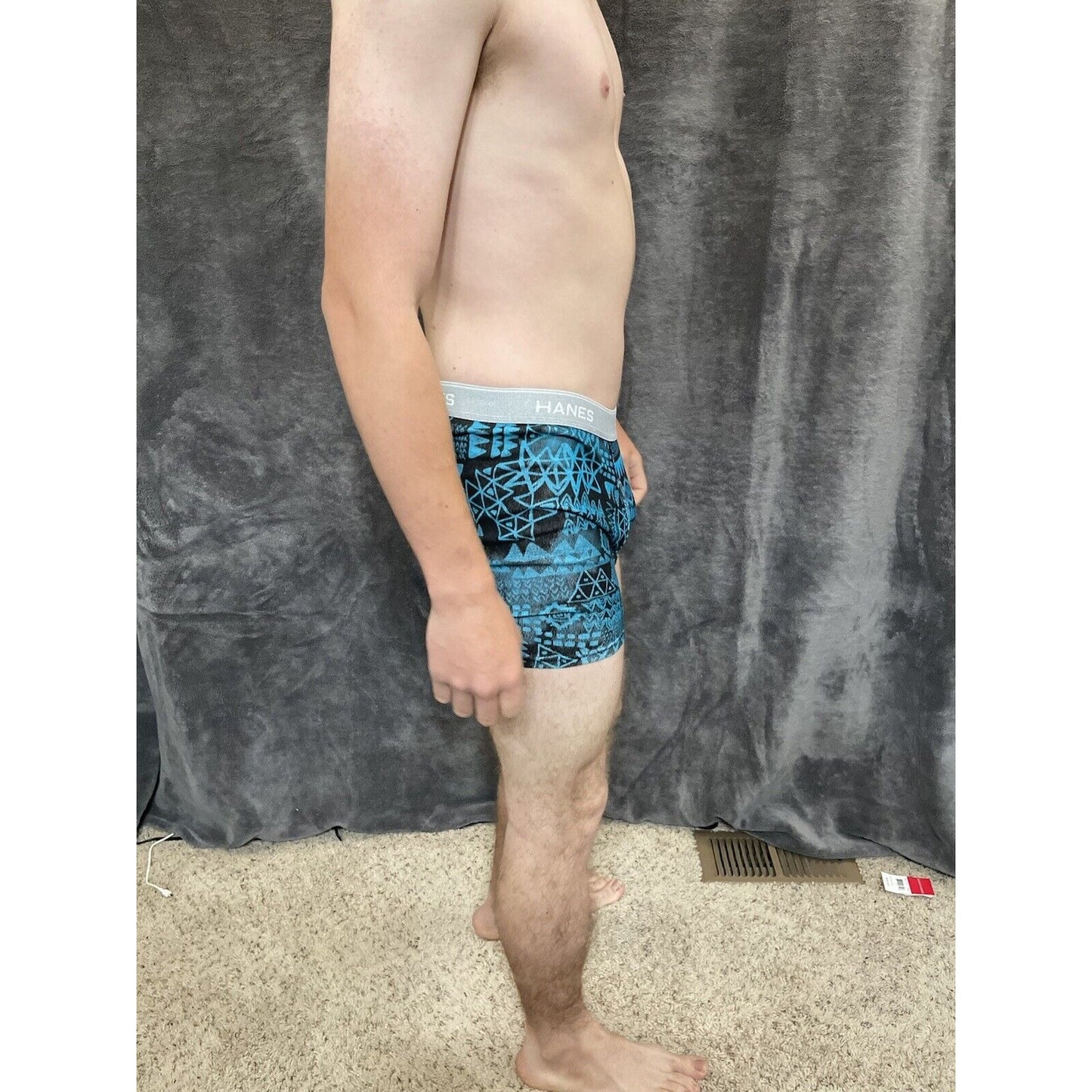 boy's XL hanes Aqua And Black boxer brief