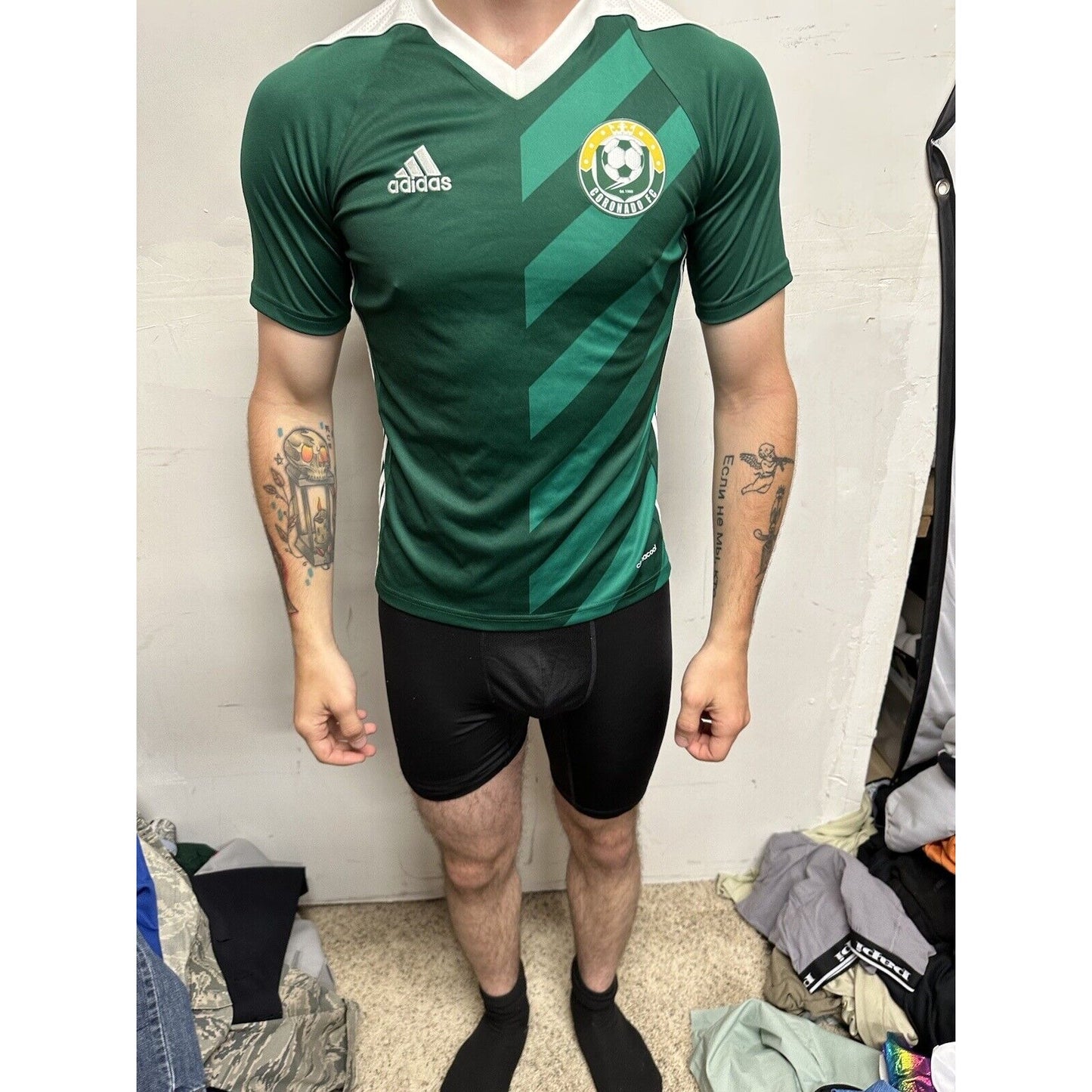Youth Teen Large Green Adidas Coronado FC Soccer Jersey