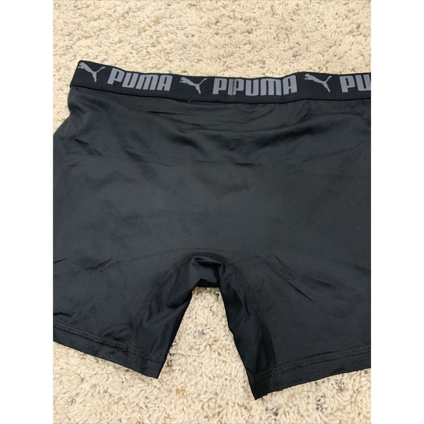 Puma Men’s Black Compression Shorts Large 10% Spandex