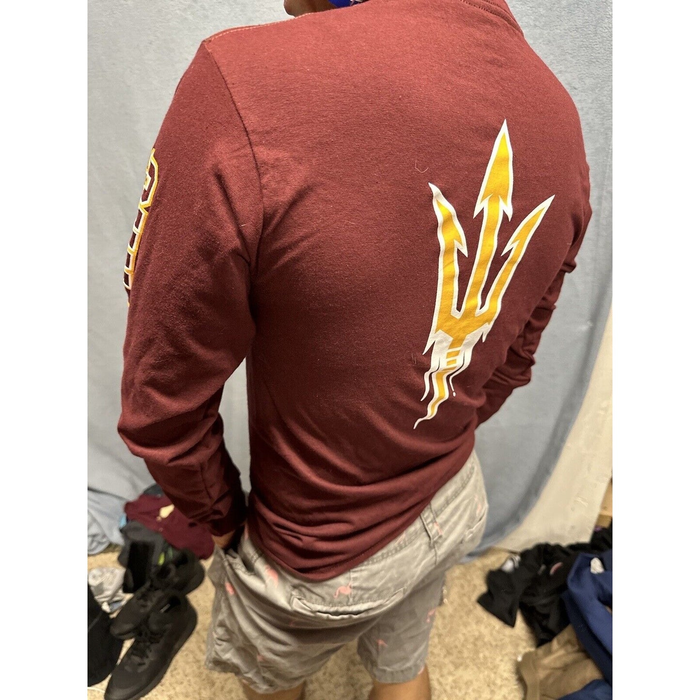 Men’s Maroon Champion Small Arizona Sun Devils Long Sleeve Shirt