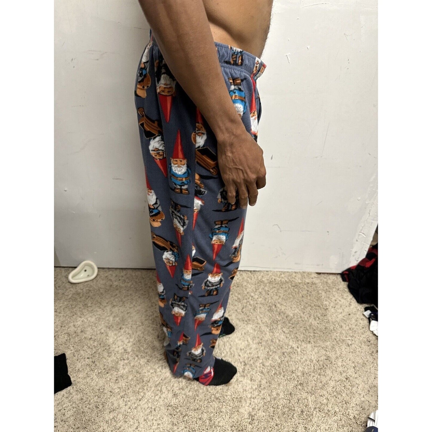 Men’s Large Gnome Wheelbarrow Lounge Pants Sleepwear