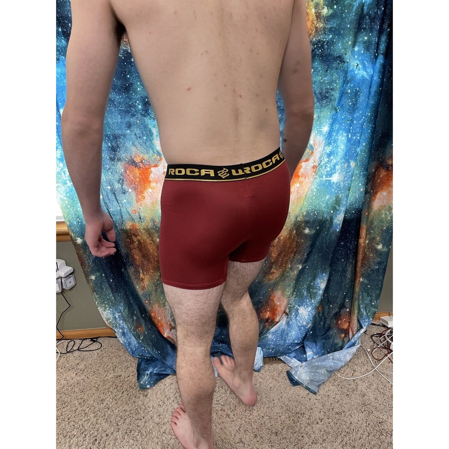 men's maroon rocawear small compression shorts New And Unworn