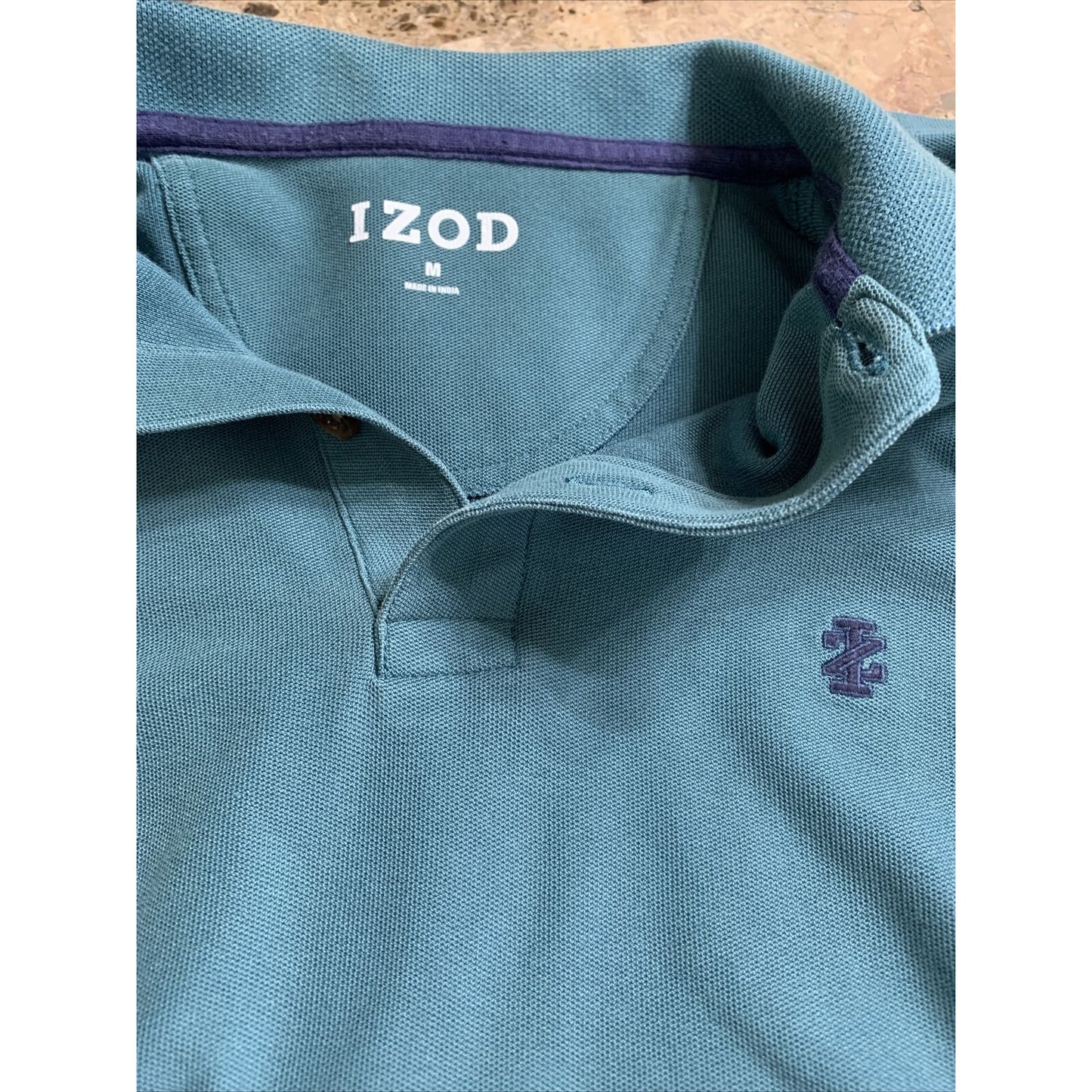 Izod Men’s Green Short Sleeve Collared Polo Golf Shirt Size Medium