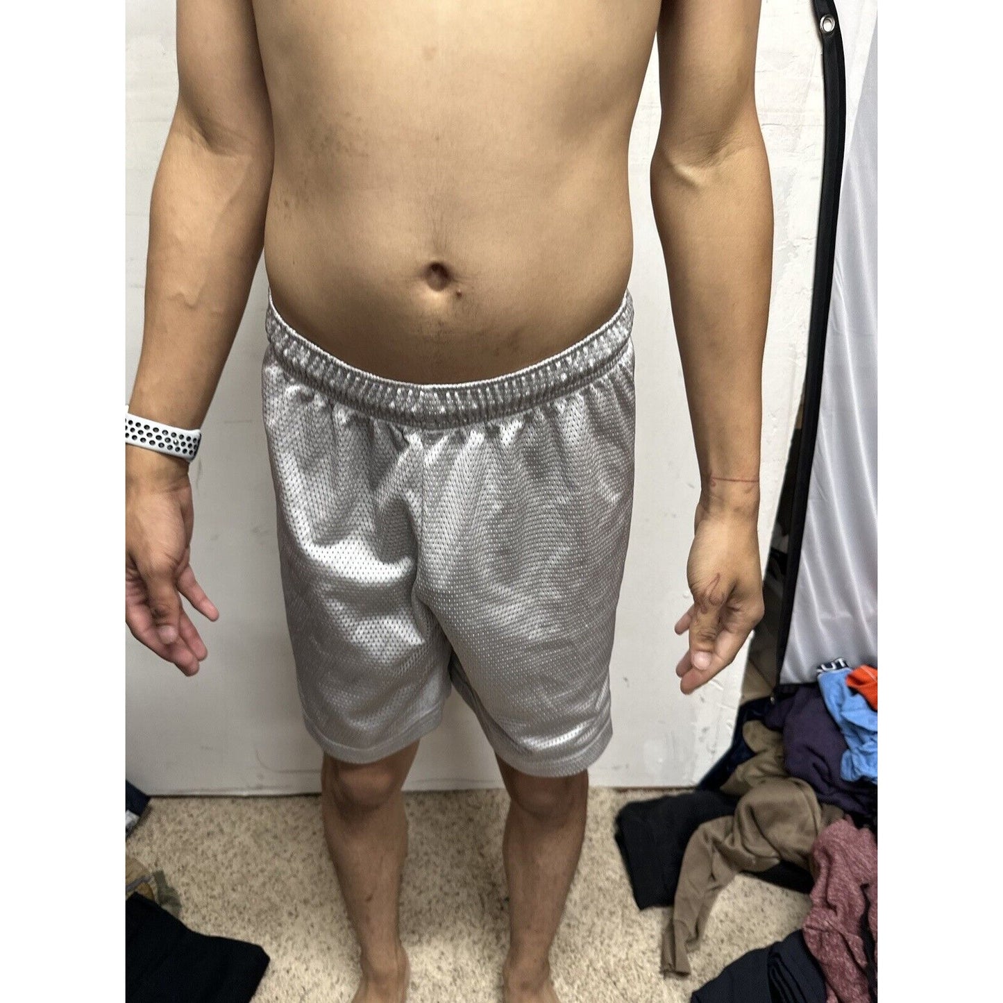 Men’s Pro Spirit Small Silver Athletic Shorts