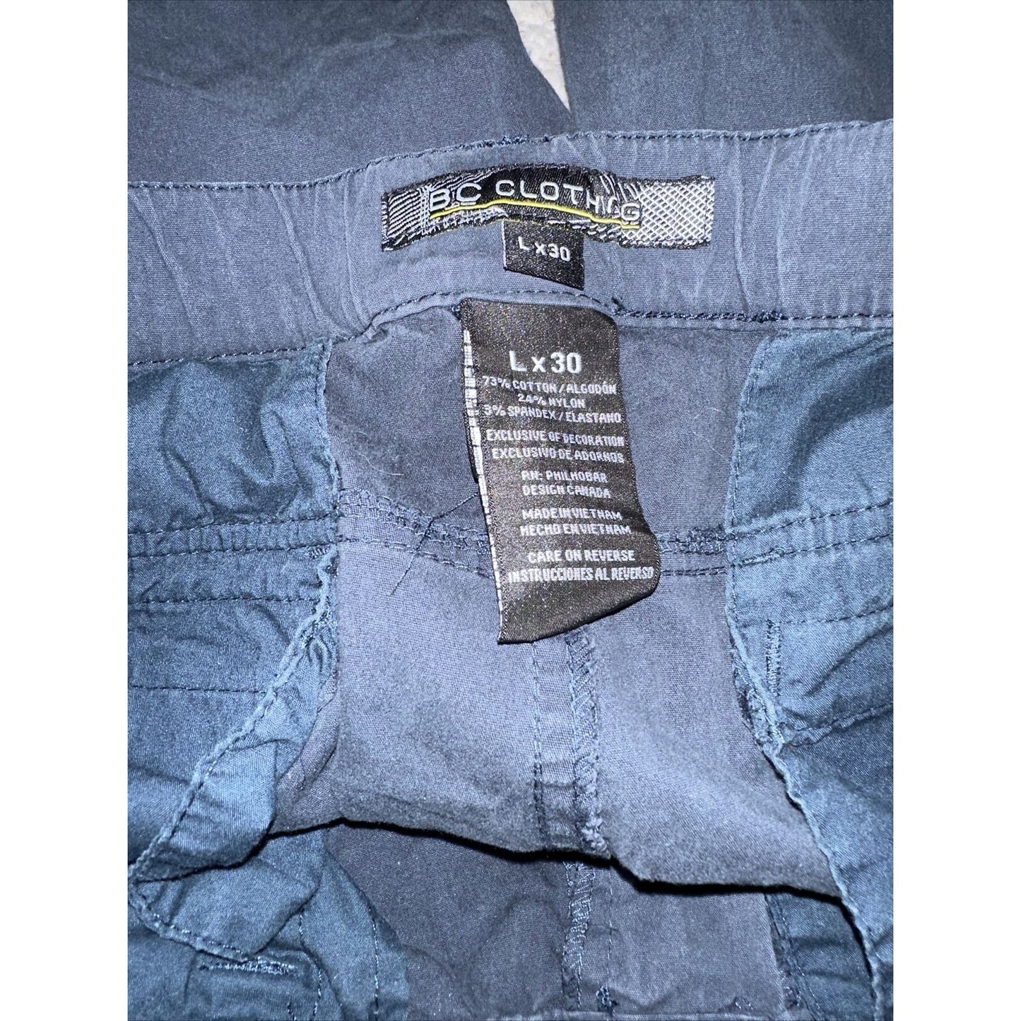 Men’s Dark Blue BC Clothing Size 30 Cargo Shorts